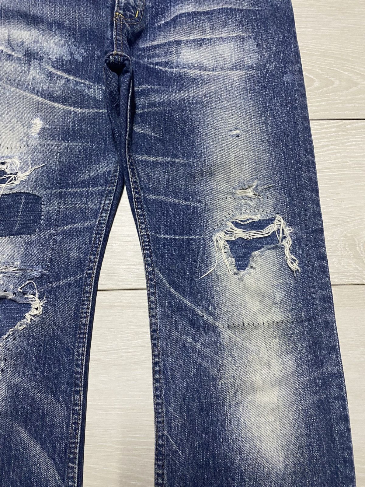 Neighborhood Vintage Japanese Brand Rnaic Repair Bleach Skinny Jeans Size US 31 - 8 Thumbnail