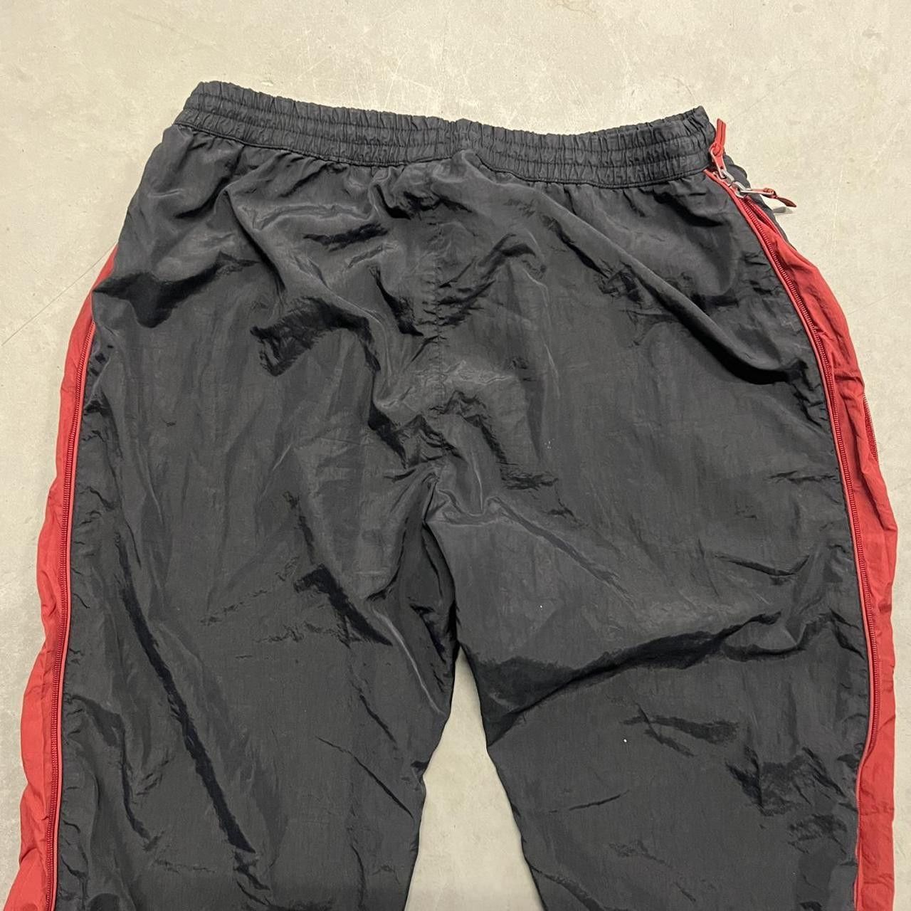 Vintage Crazy Vintage Y2K/2000s Baggy Black and red Track Pants with Adjustable waistband and zippered sides and pockets! Size US 32 / EU 48 - 6 Thumbnail