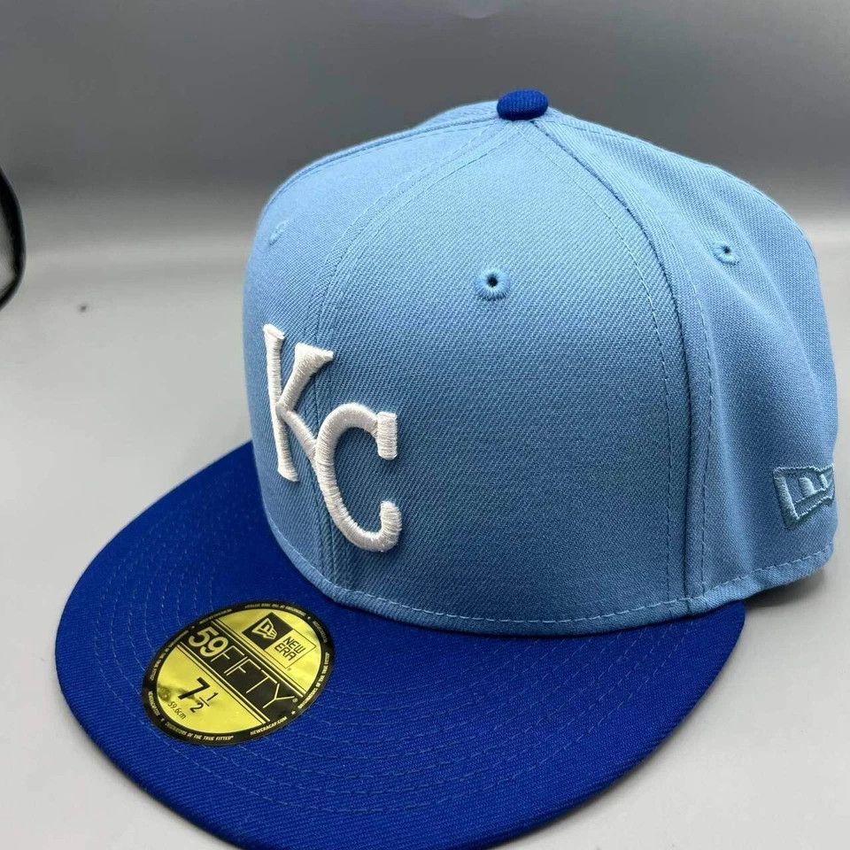 New Era Kansas City Royals Hat Men 7 1/2 59Fifty New Era MLB Fitted Size ONE SIZE - 4 Thumbnail