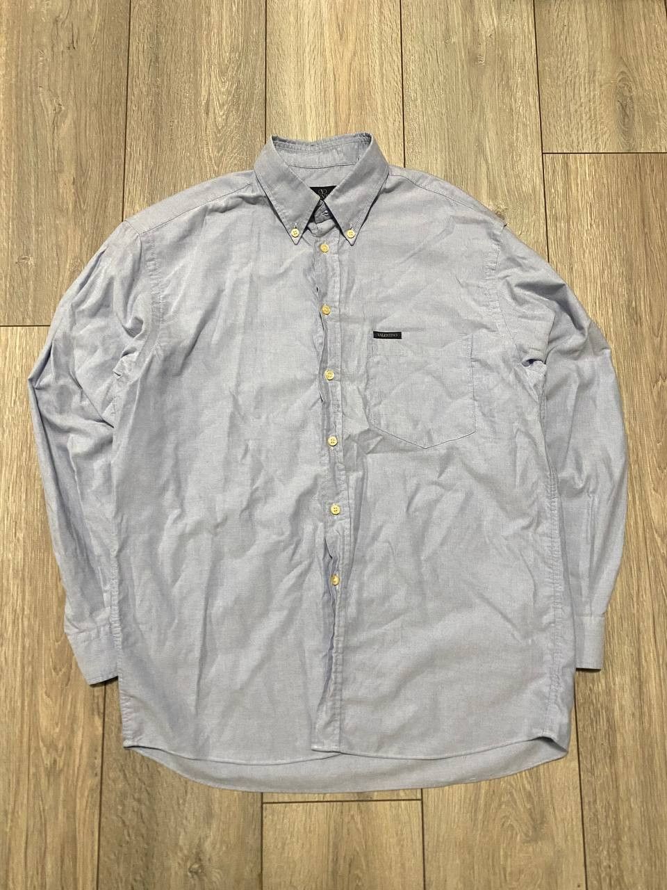 Valentino Vintage Valentino Jeans Shirts Blue Italy Size: XL 52 Size US XL / EU 56 / 4 - 1 Thumbnail