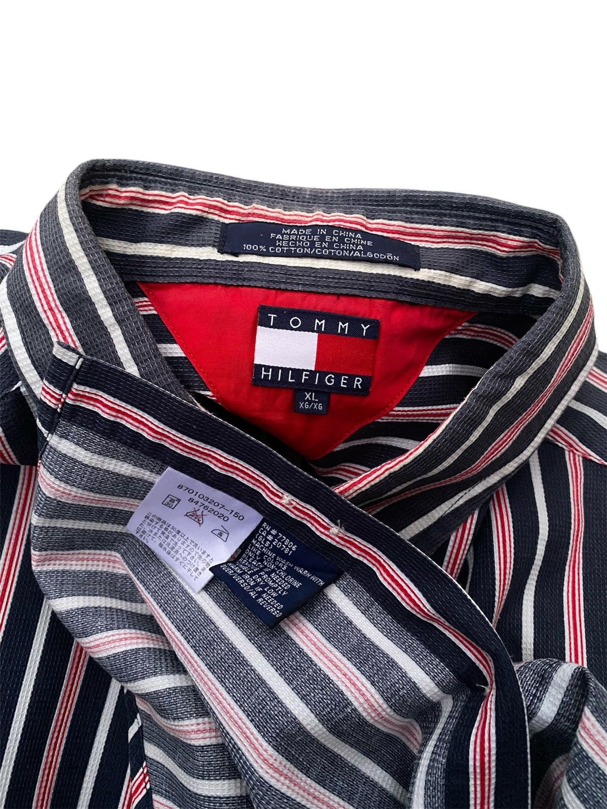 Tommy Hilfiger × Vintage 90s Vintage Tommy Hilfiger Button up Shirt Size US XL / EU 56 / 4 - 5 Thumbnail