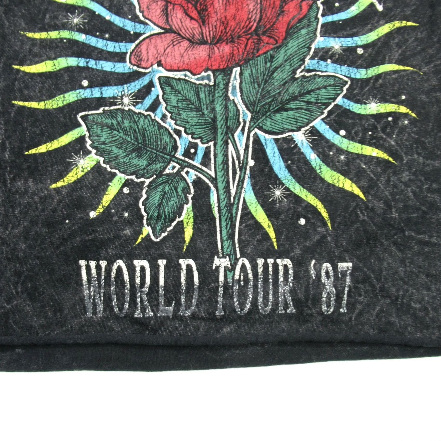 Vintage Fifth Sun Celestial Dream Shirt Womens XL Short Sleeve Crew Neck Lightweight Knit Cotton Black Regular Fit Size XL Womens T-Shirt Size XL / US 12-14 / IT 48-50 - 2 Thumbnail