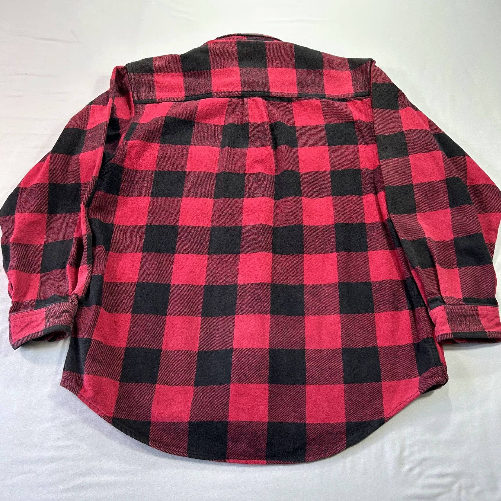 Vintage Field & Stream Shirt Mens Medium Red Black Buffalo Plaid Flannel Outdoor Work Size US M / EU 48-50 / 2 - 2 Thumbnail
