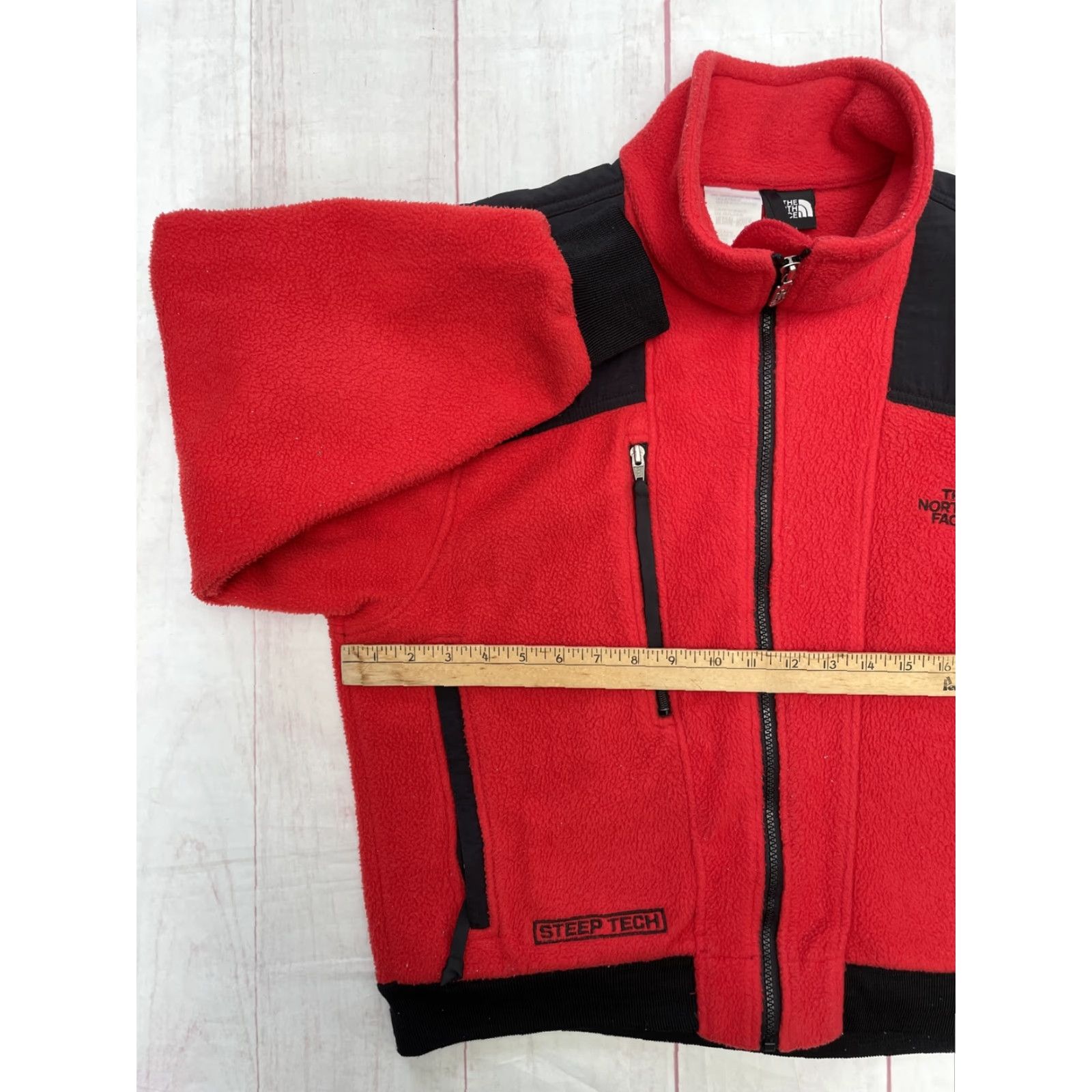 The North Face VINTAGE The North Face Steep Tech Jacket Mens M Bright 1990s USA Fleece Pile Made In USA Rare Size US M / EU 48-50 / 2 - 4 Thumbnail
