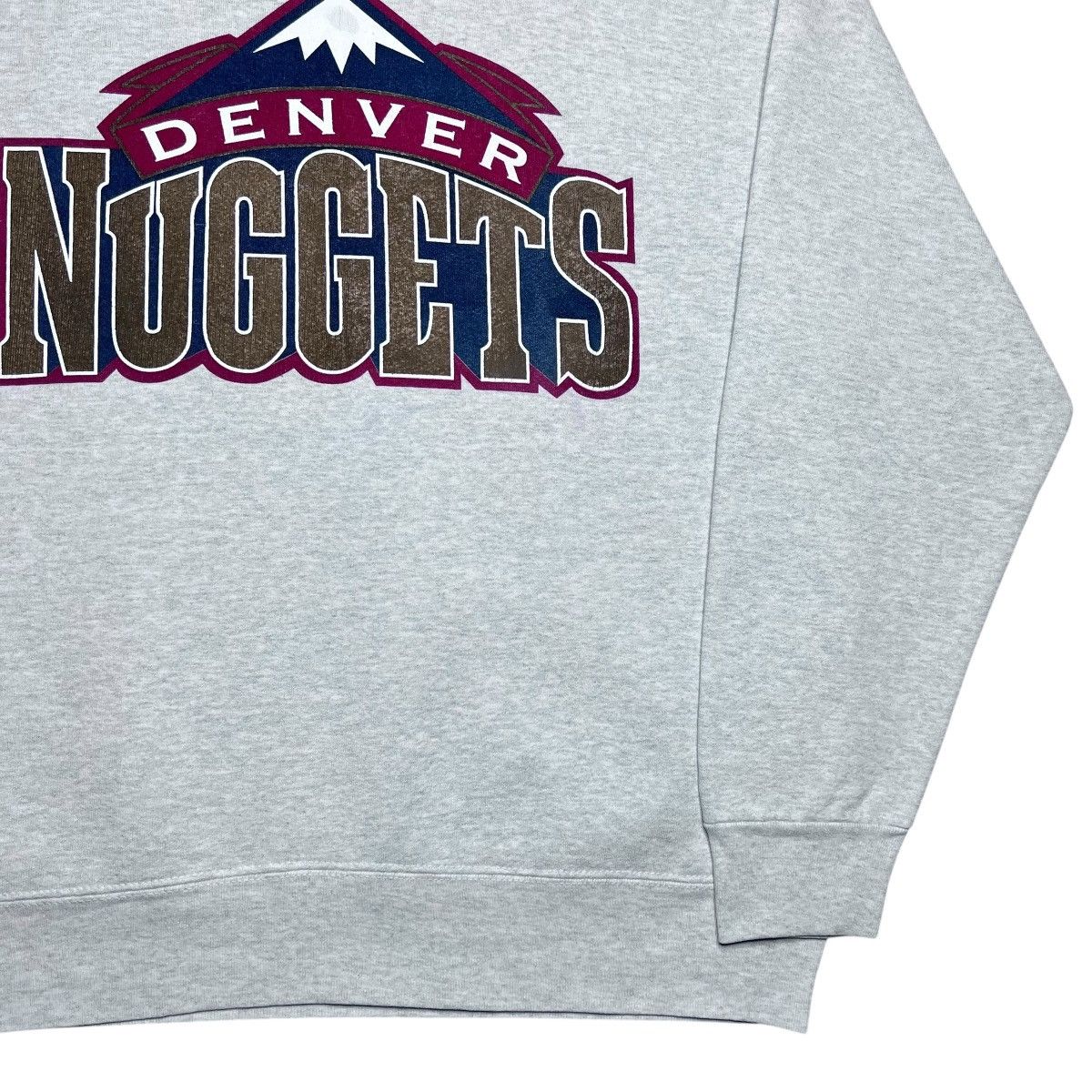 NBA Vintage 90s NBA Denver Nuggets Spell Out 3D Logo Sweatshirt Size US L / EU 52-54 / 3 - 16 Thumbnail