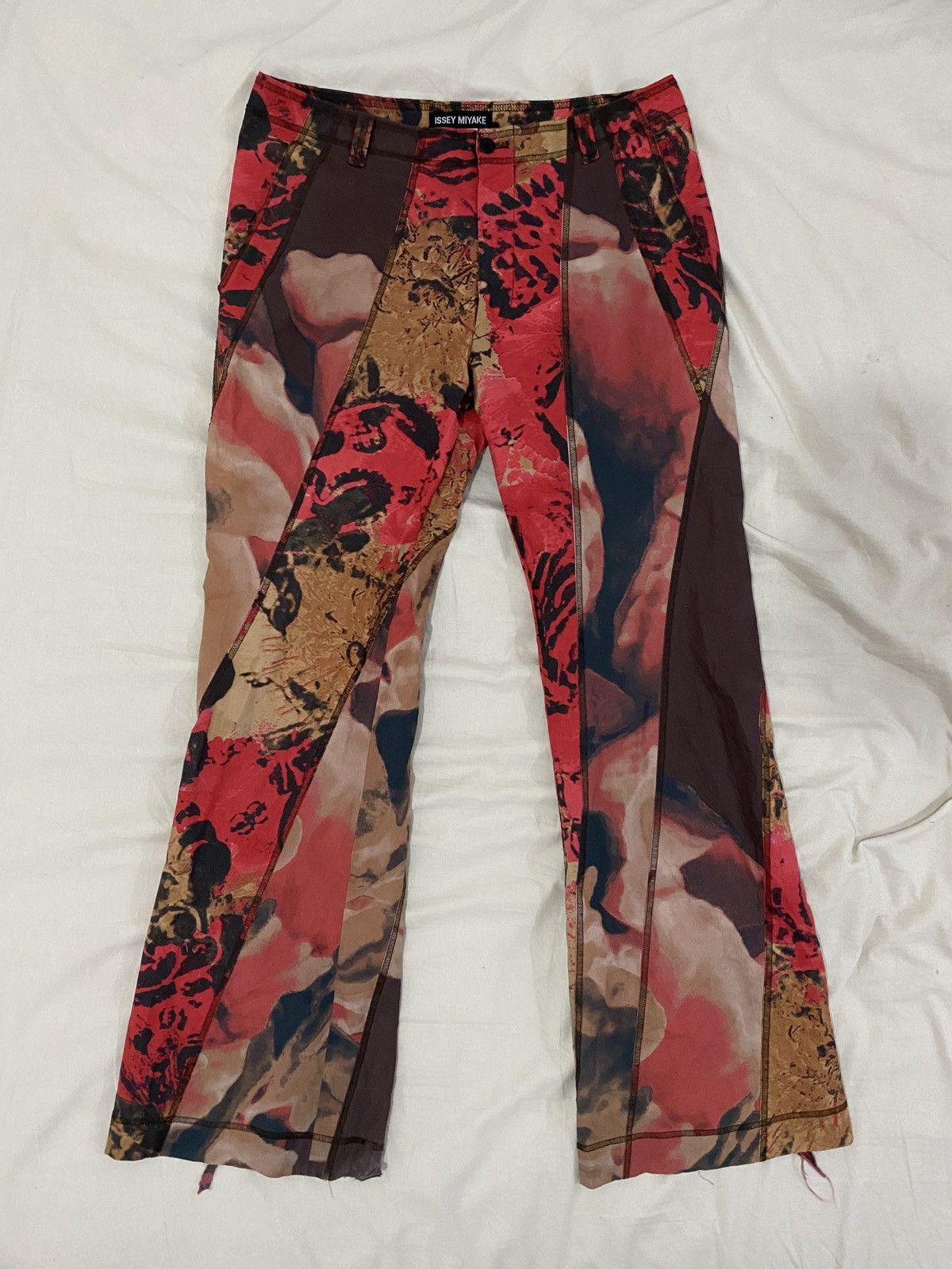 Issey Miyake Issey Miyake Printed Flared Pants Size US 28 / EU 44 - 1 Thumbnail