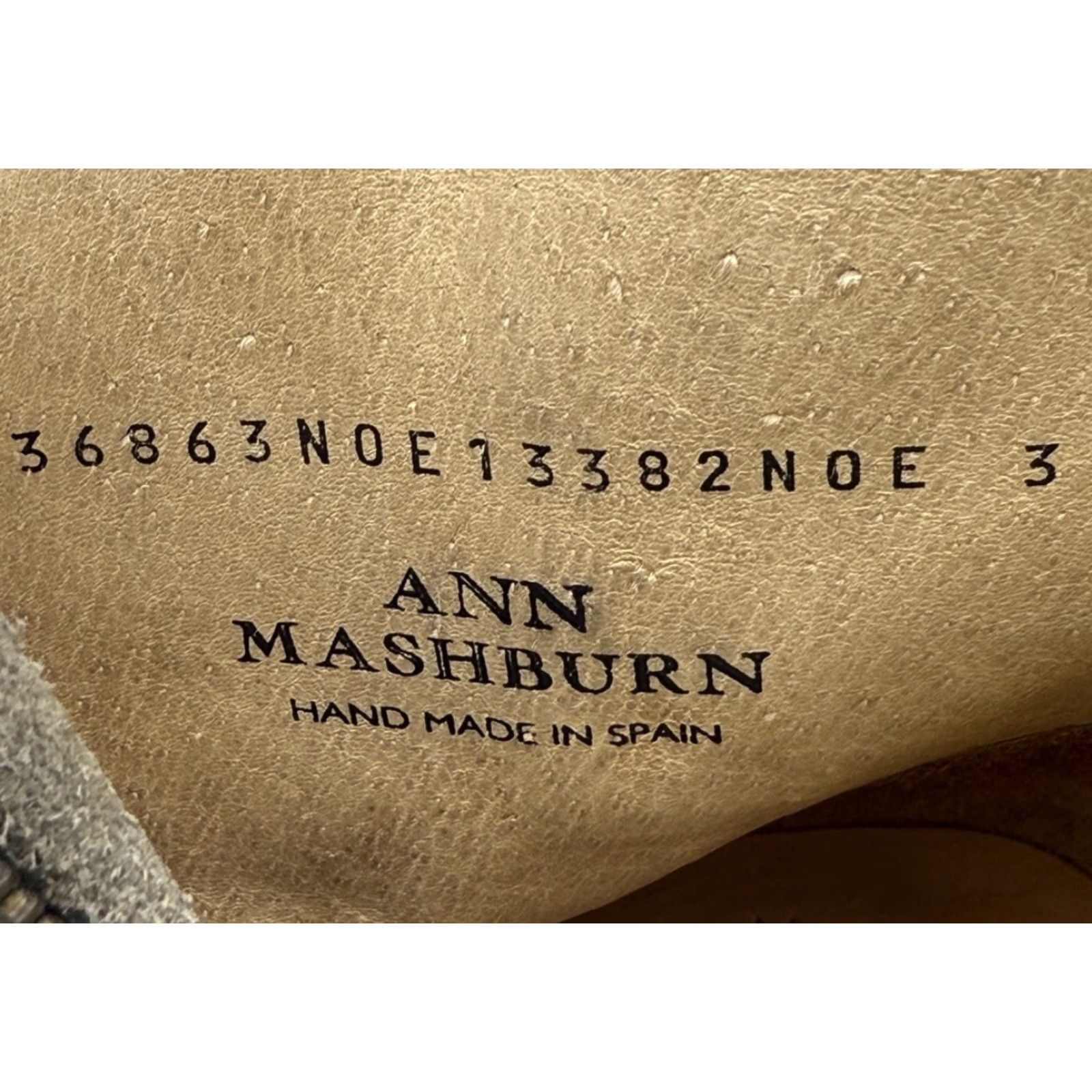 Vintage ANN MASHBURN Bootie Sho e Gray Suede Side Zip Ankle Bootie Womens 37 EU 6-7 US Gray Bohemian Classic Spain Size US 6 / IT 36 - 7 Thumbnail