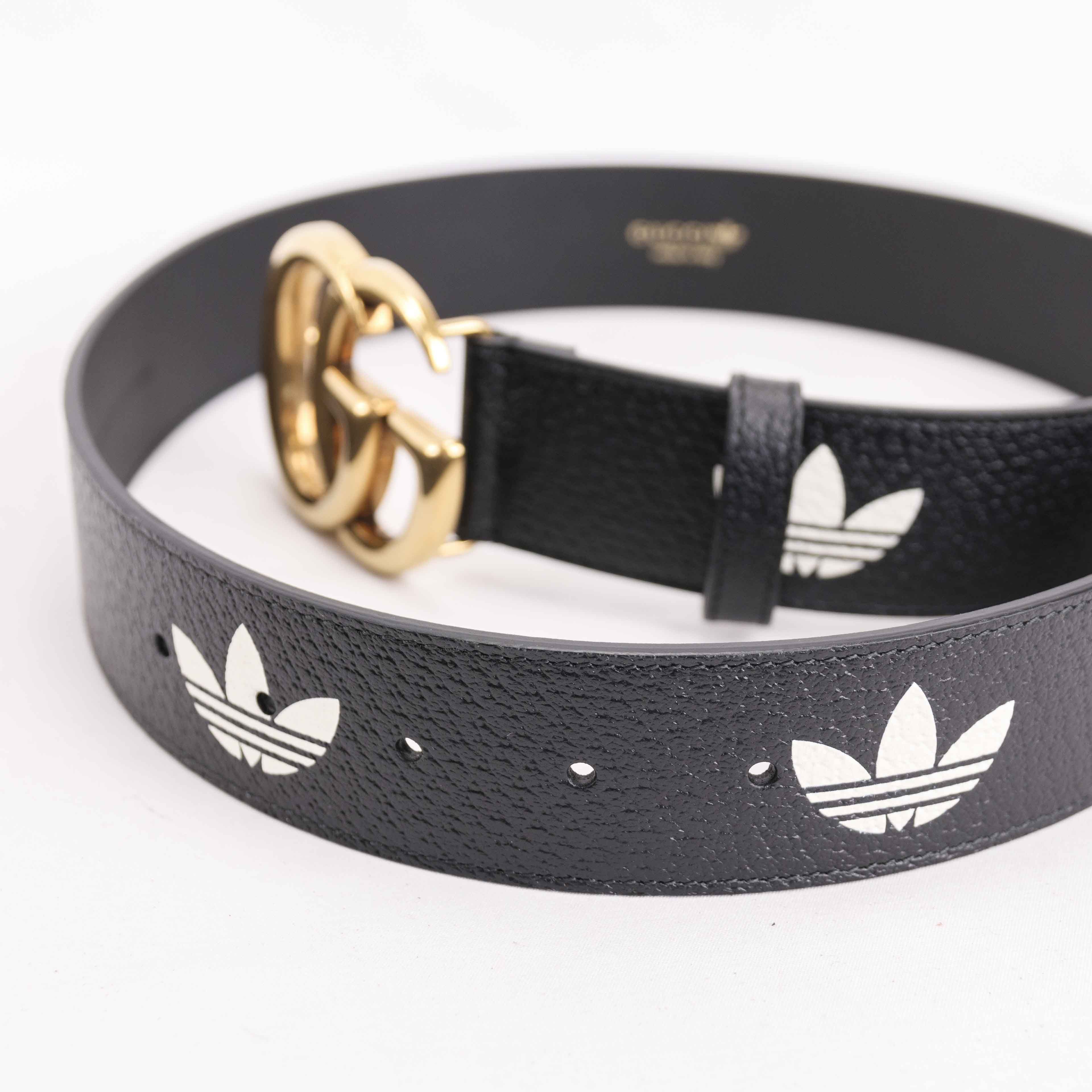 Adidas × Gucci Gucci X Adidas Double Interlocking G Leather Belt Size ONE SIZE - 6 Thumbnail
