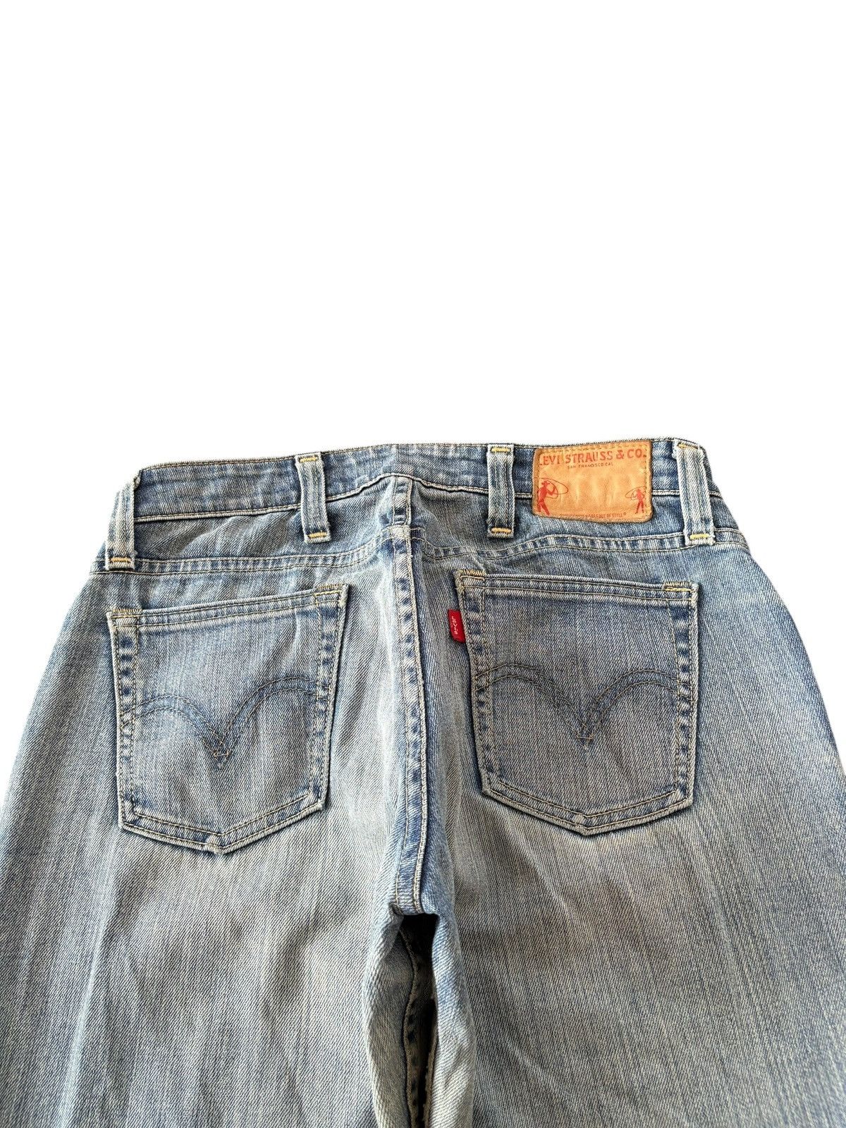 Levi's Vintage 90s Levis Mud Wash Distressed Flare Jeans Size 30" / US 8 / IT 44 - 4 Thumbnail