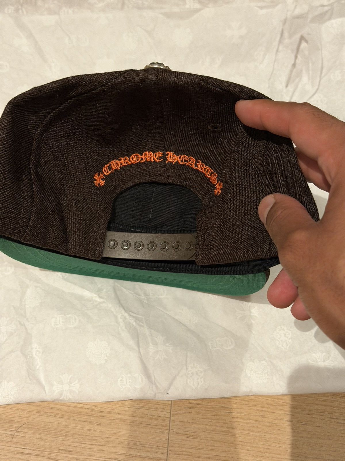 Chrome Hearts Chrome Hearts Brown Orange CH Baseball Cap Embroidered Logo Size ONE SIZE - 2 Thumbnail