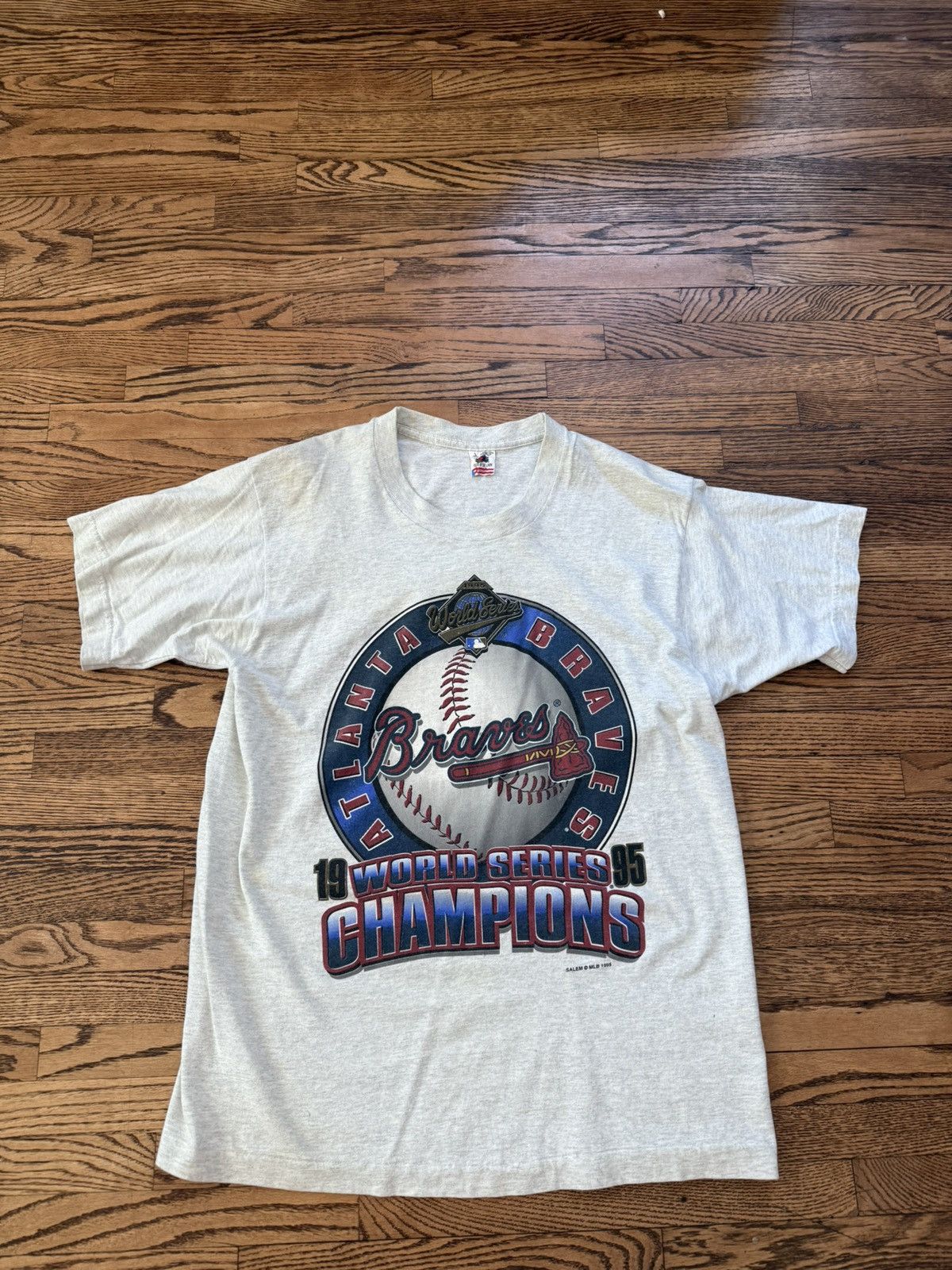 Fruit Of The Loom Vintage Braves 1995 World Series Shirt Size US L / EU 52-54 / 3 - 1 Thumbnail