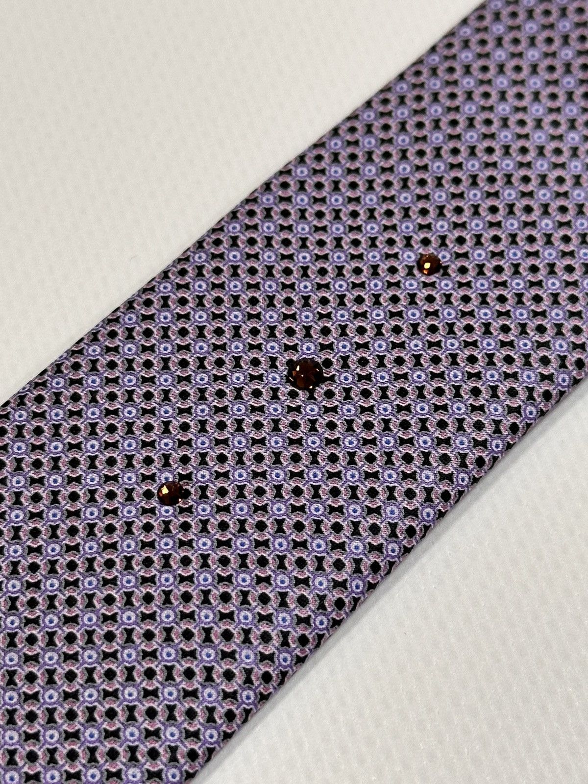 Designer × Stefano Ricci Stefano Ricci Beautiful Luxury Purple/Pink Contrast Tie Size ONE SIZE - 7 Thumbnail