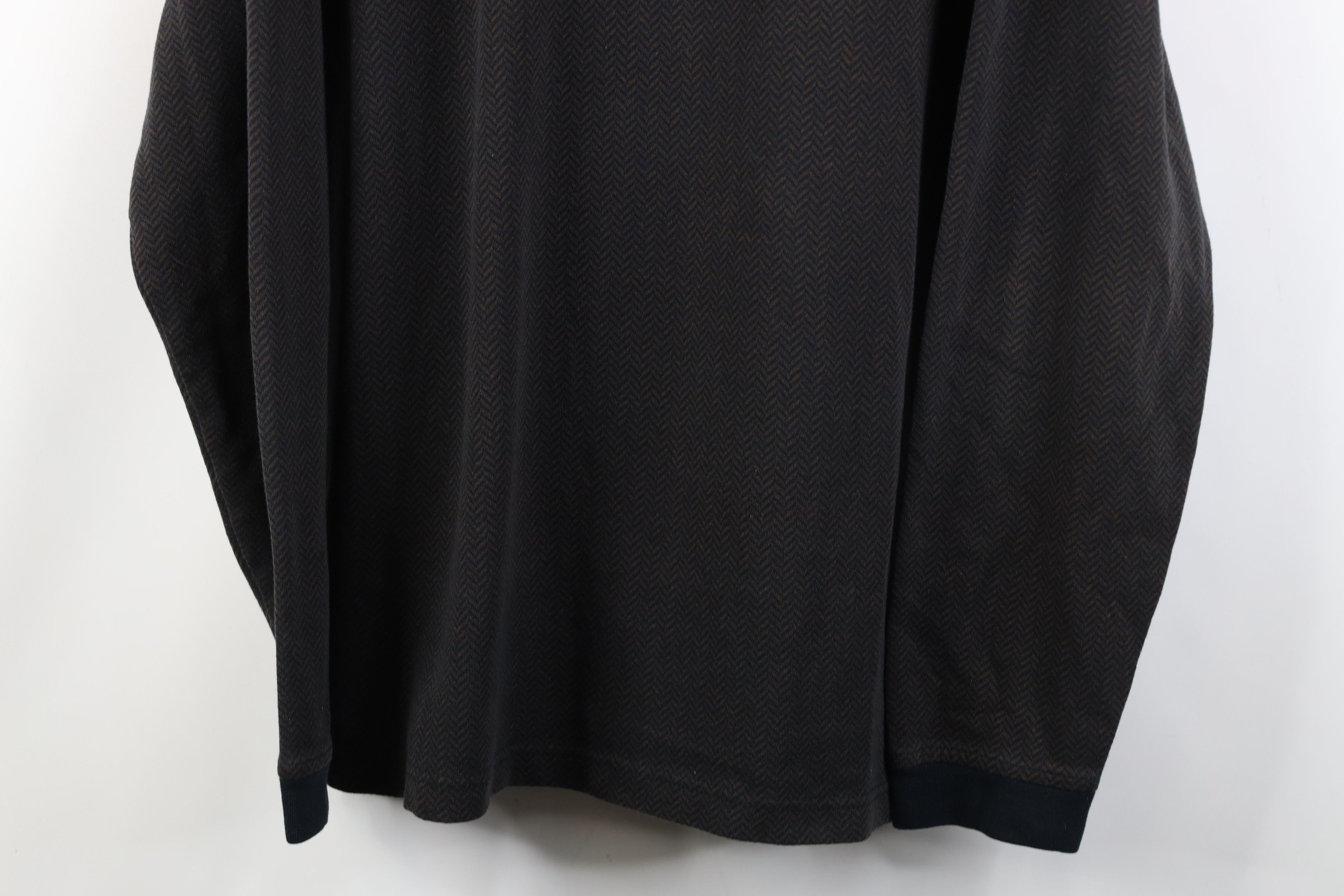 Vintage Vintage 90s Y2K Herringbone Long Sleeve Rugby Polo Shirt Size US M / EU 48-50 / 2 - 3 Thumbnail