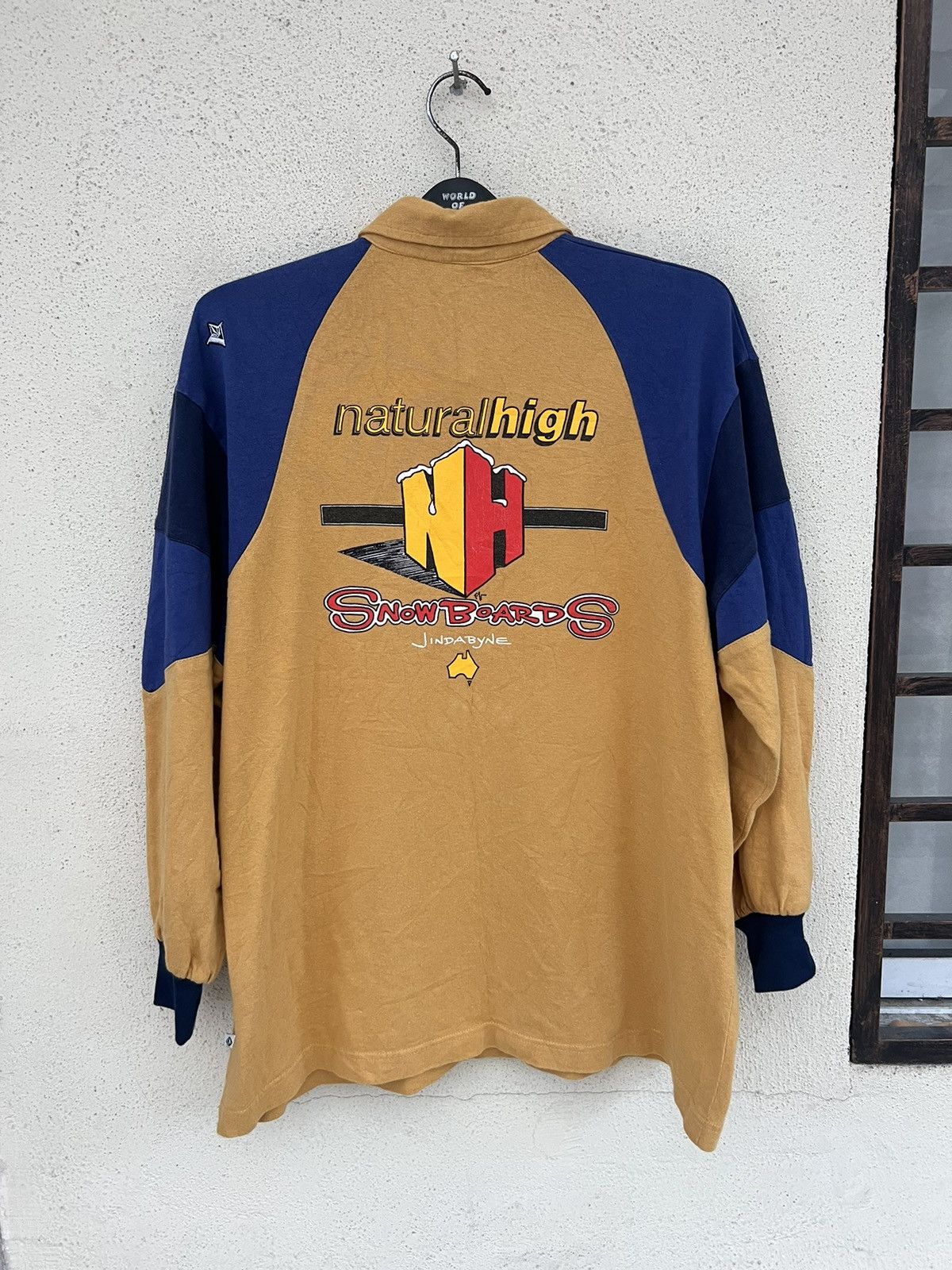 Volcom Vintage 90s Volcom Natural High Snowboards Rugby Shirt Size US L / EU 52-54 / 3 - 12 Thumbnail