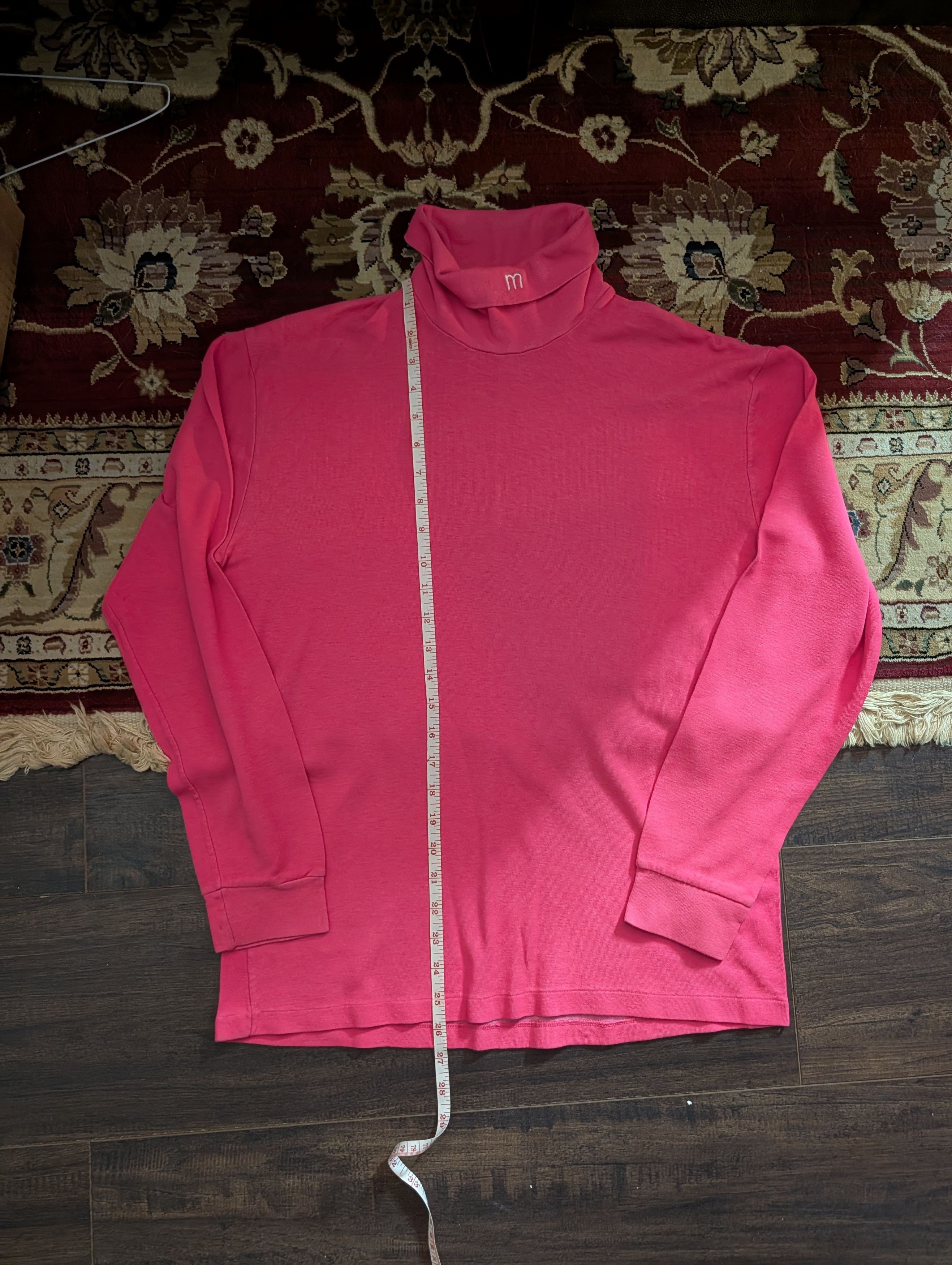 Vintage MASER Pink roll neck ribbed logo sweater 80s ski brand Size M / US 6-8 / IT 42-44 - 13 Thumbnail