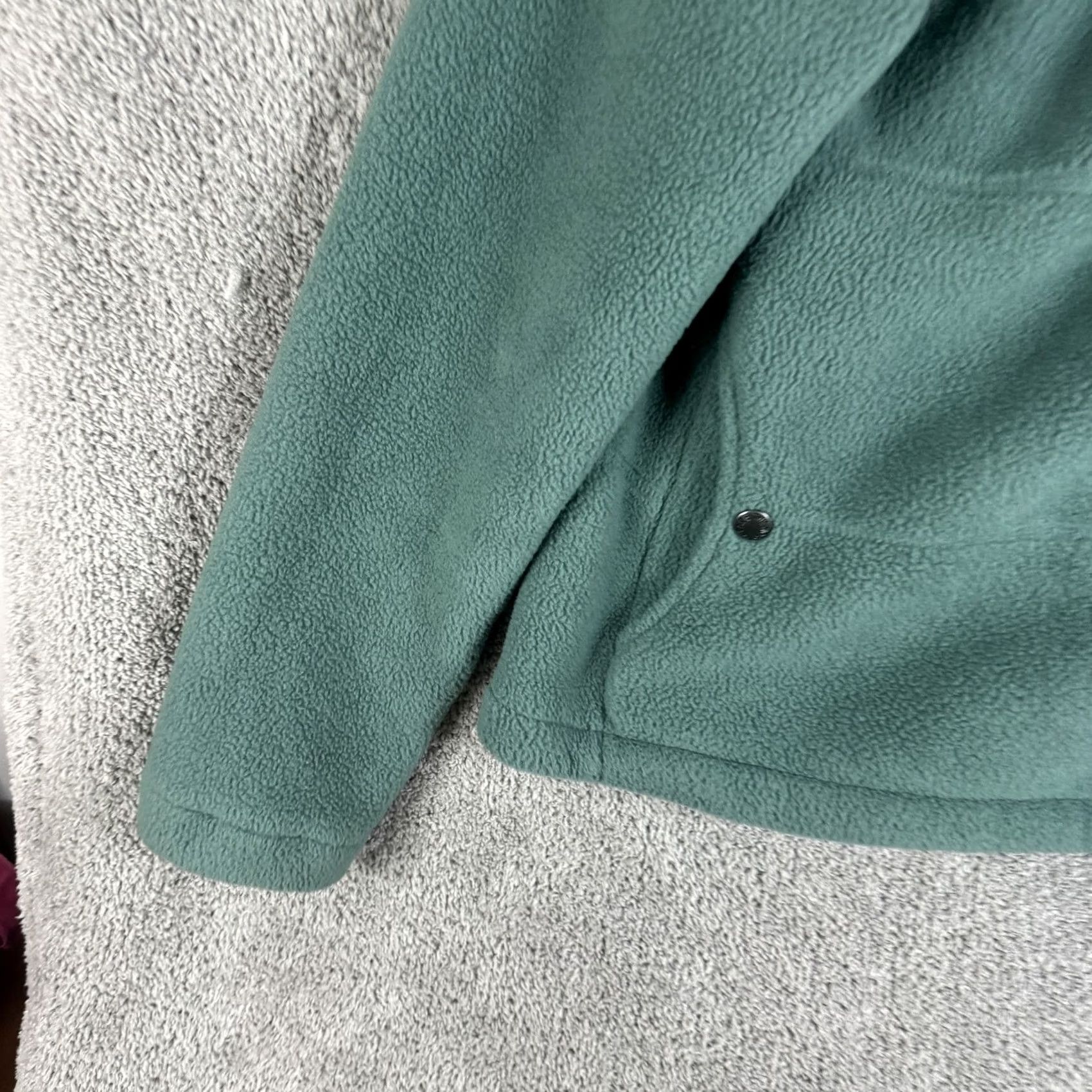 The North Face The North Face Fleece Jacket Womens S Green Snap Front Pockets Outdoor Warm Jacket Size S / US 4 / IT 40 - 2 Thumbnail