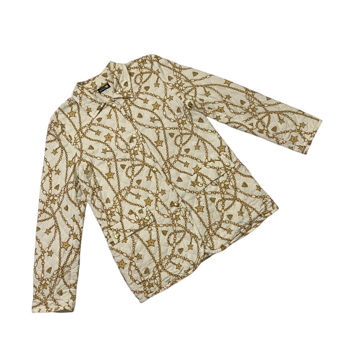 Designer × SikSilk × Vintage Mc David Internatuonal chain logo silk jacket Size S / US 4 / IT 40 - 6 Thumbnail