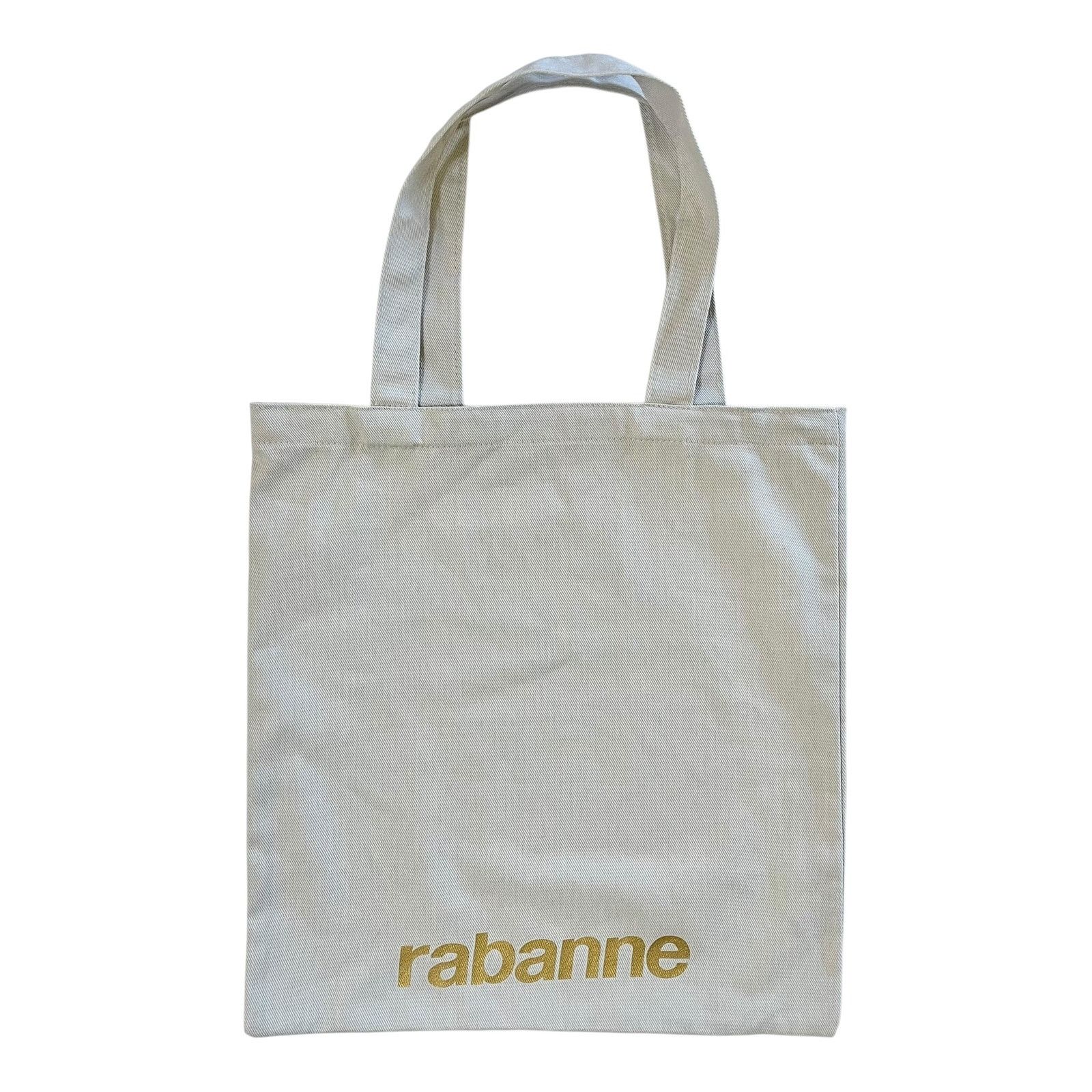 Paco Rabanne NWOT Rabanne Light Gray Gold Logo Unisex Tote Bag Size ONE SIZE - 1 Thumbnail
