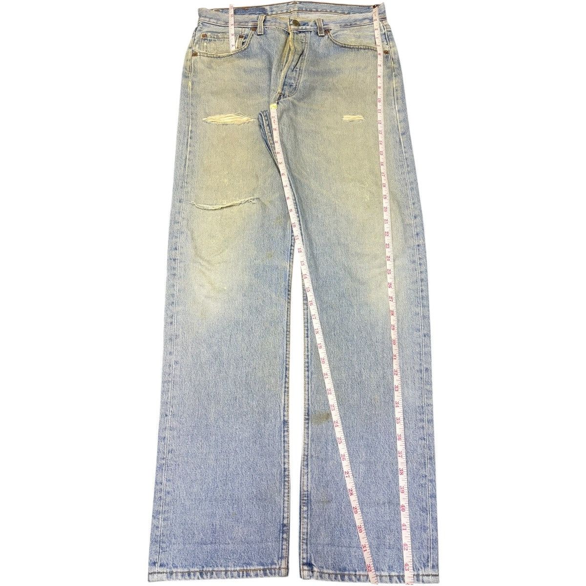 Levi's Vintage 90s Levis 501 Mud Wash Distressed Jeans Size US 32 / EU 48 - 7 Thumbnail