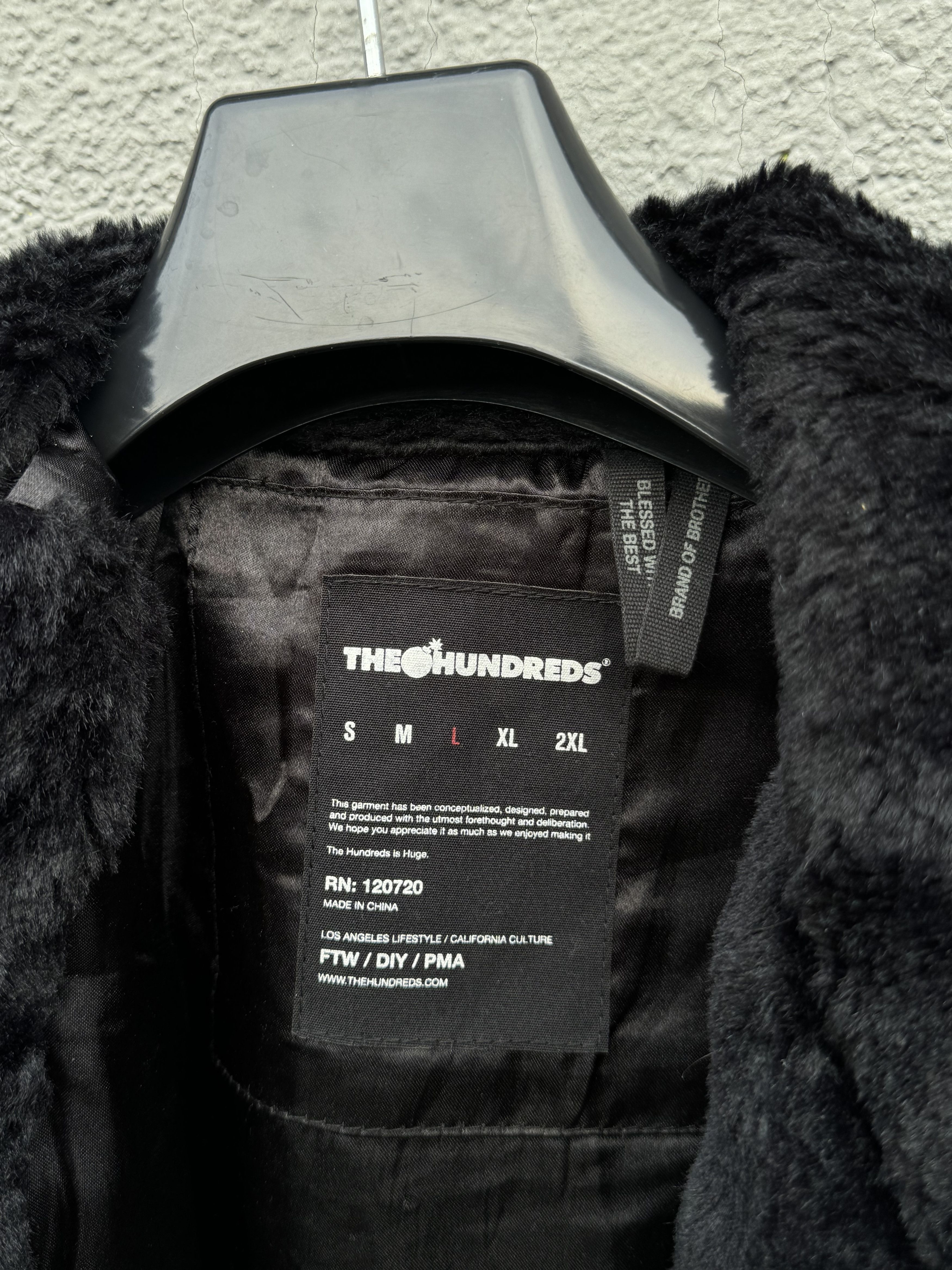 Japanese Brand The Hundreds Black Fur Jacket Size L Size US L / EU 52-54 / 3 - 14 Thumbnail