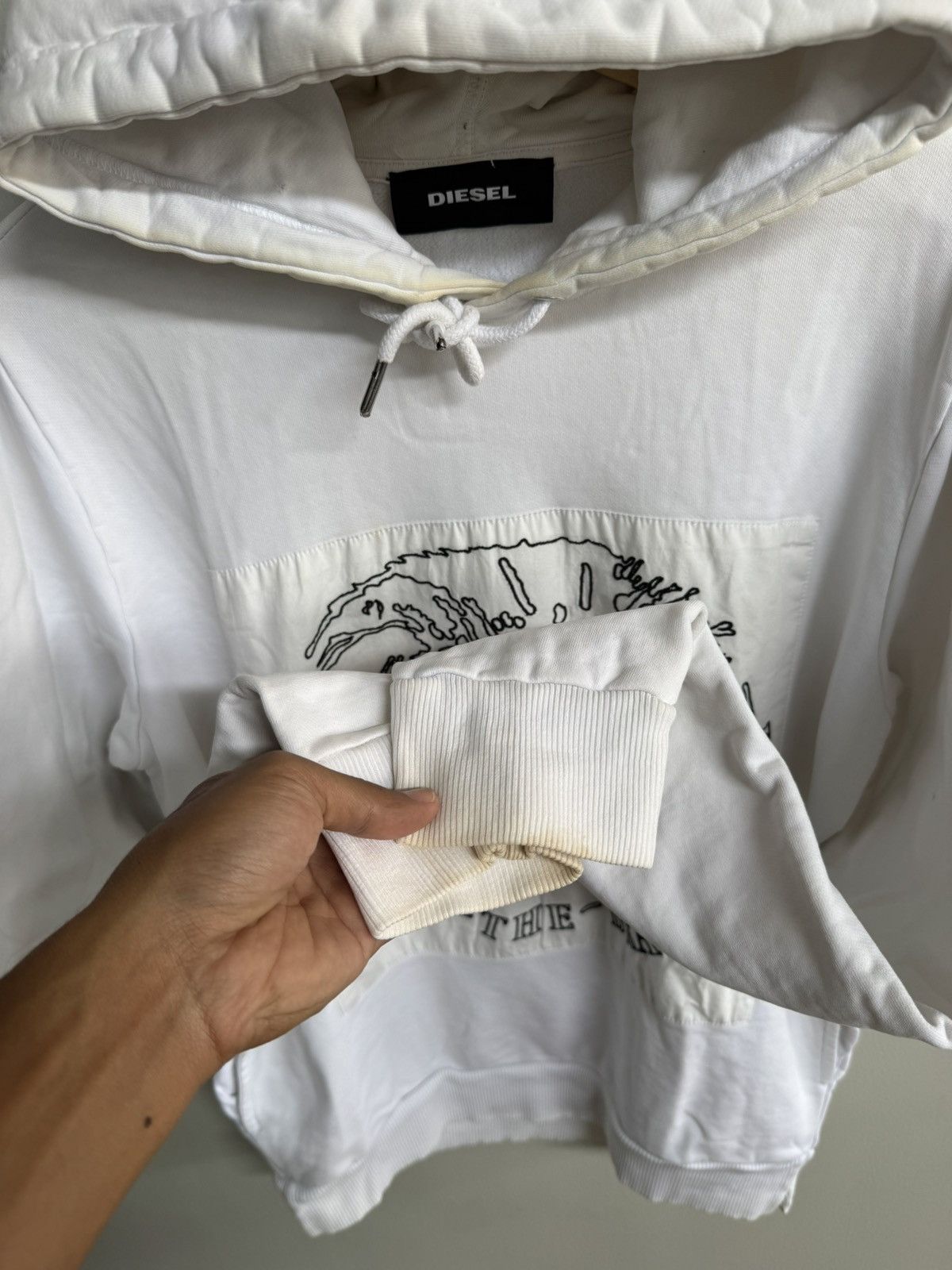 Diesel DIESEL ONLY THE BRAVE WHITE HOODIE Size US M / EU 48-50 / 2 - 4 Thumbnail