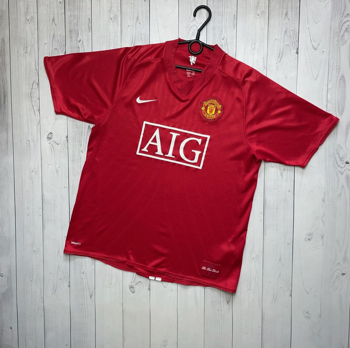 Nike × Vintage Vintage Nike Manchester United size L logo red Size US L / EU 52-54 / 3 - 1 Thumbnail