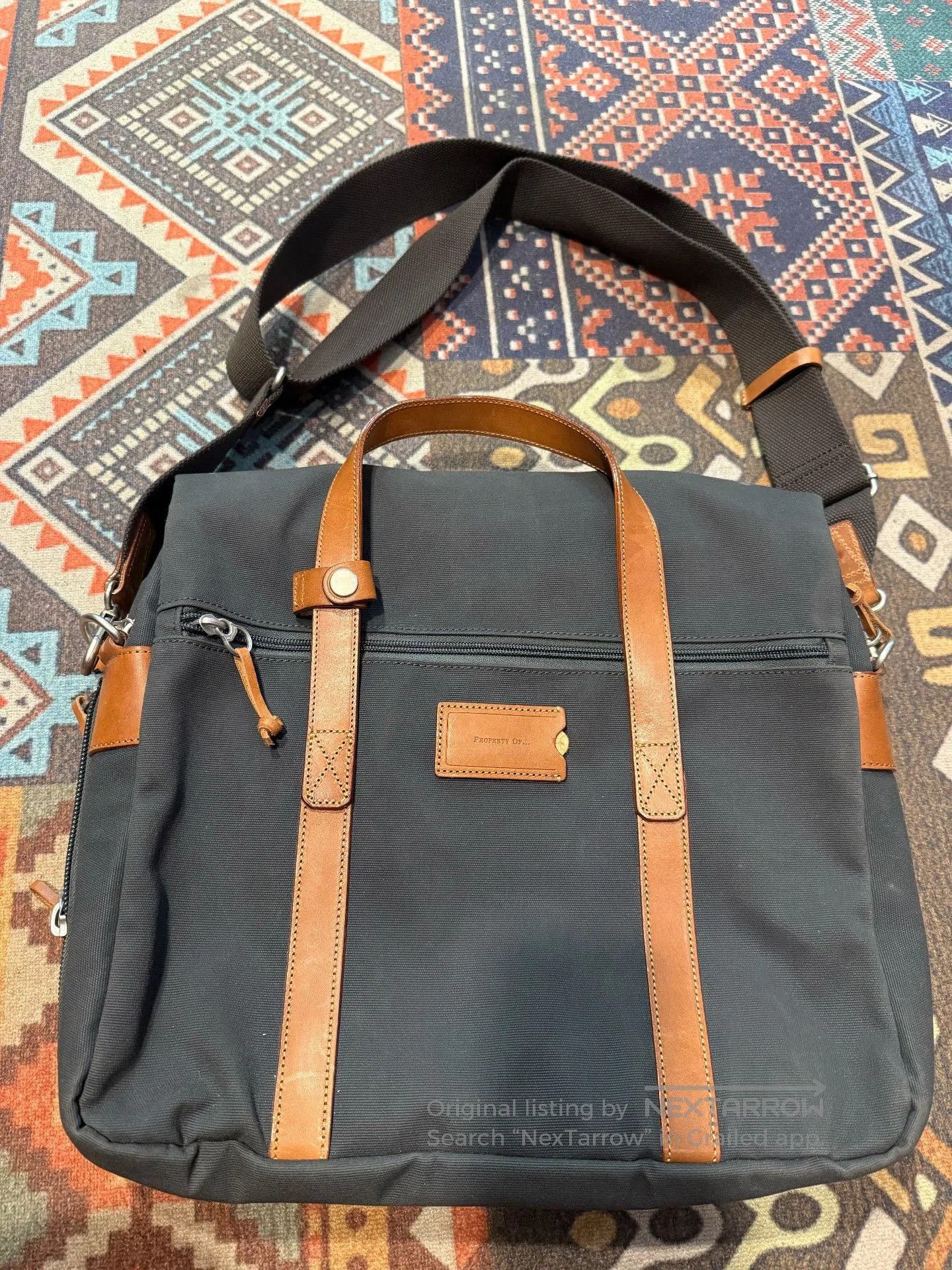 Other Dutch Vintage Canvas Leather Crossbody Laptop Bag. Size ONE SIZE - 1 Thumbnail