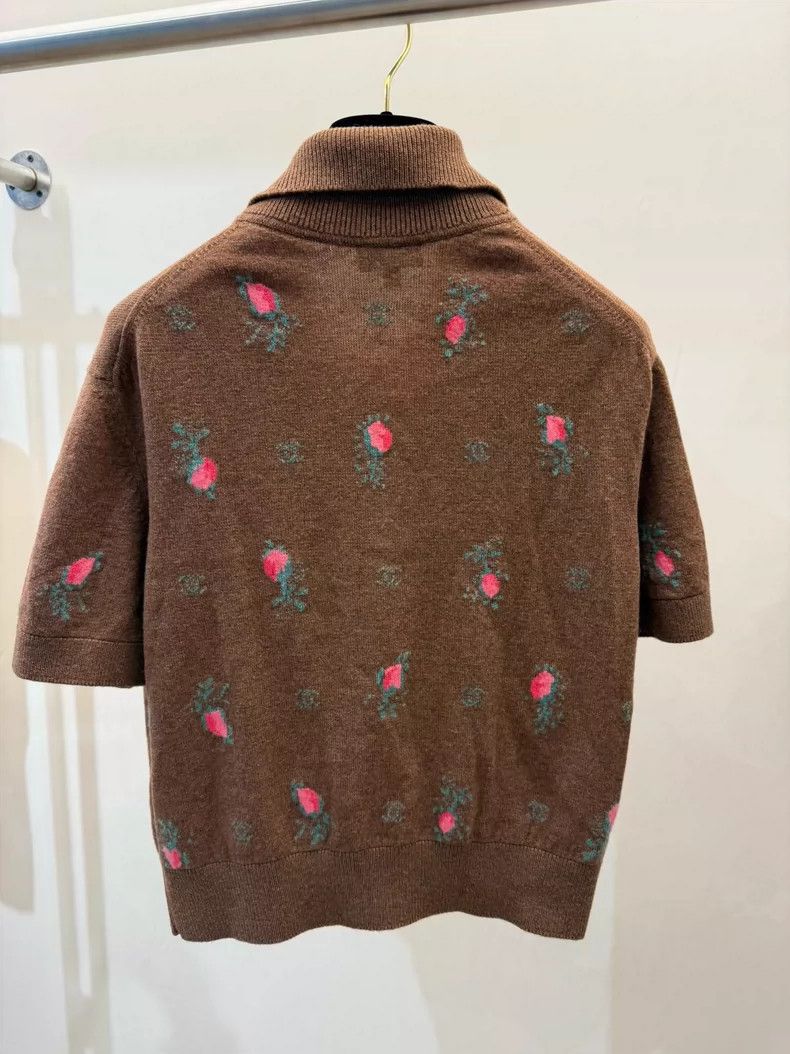Chanel Chanel 22K brown small flower Polo colorful diamond button Size XS / US 0-2 / IT 36-38 - 5 Thumbnail