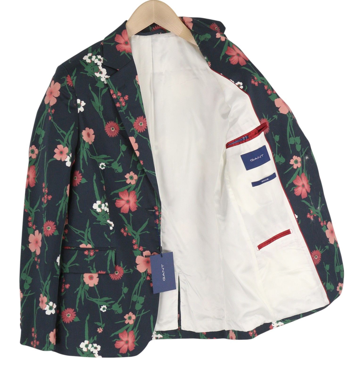 Gant GARDEN FLORAL EU36 Blue Notch Lapel Blazer 85314 Size S / US 4 / IT 40 - 2 Thumbnail