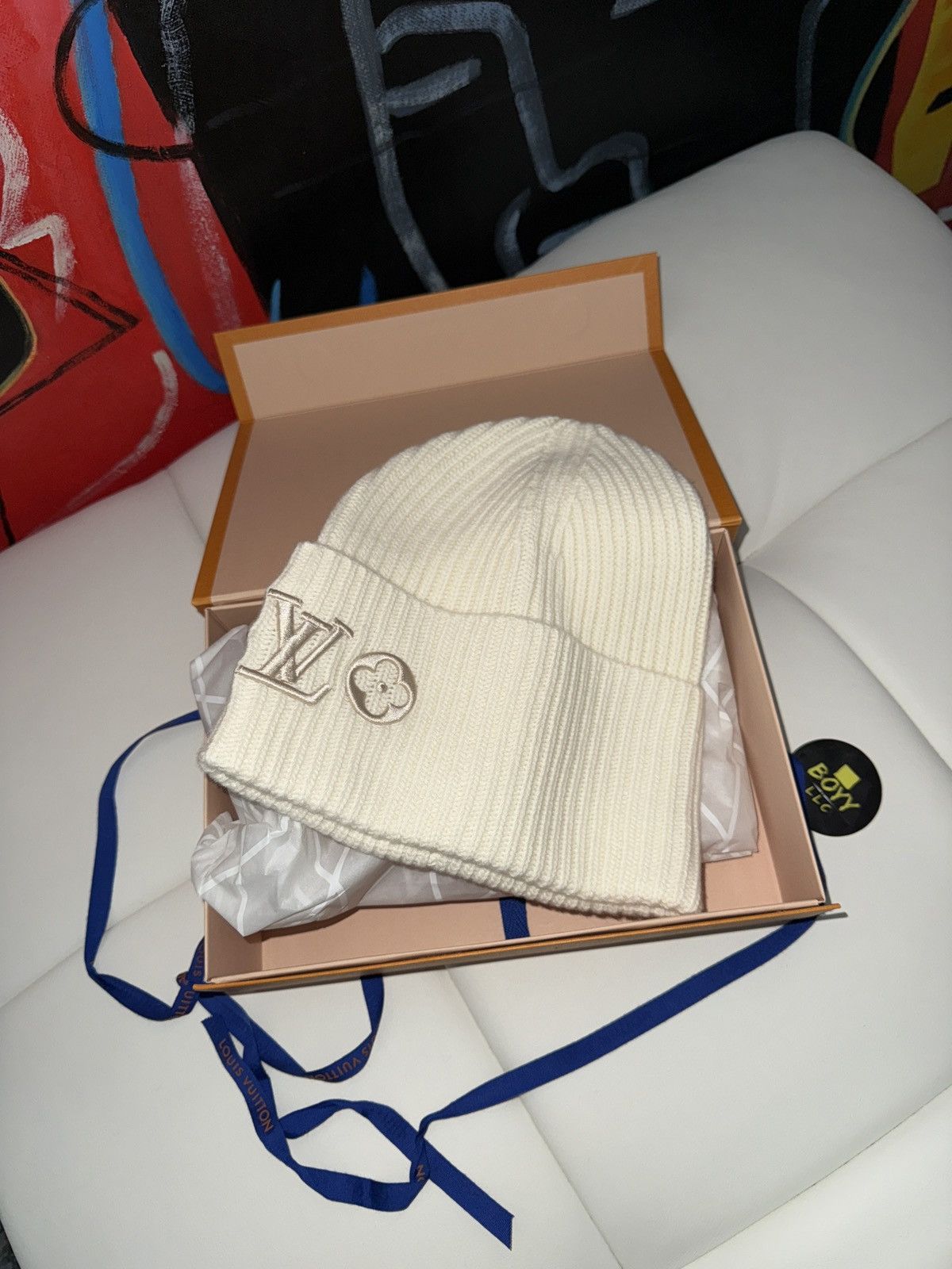 Louis vuitton wool logo beanie