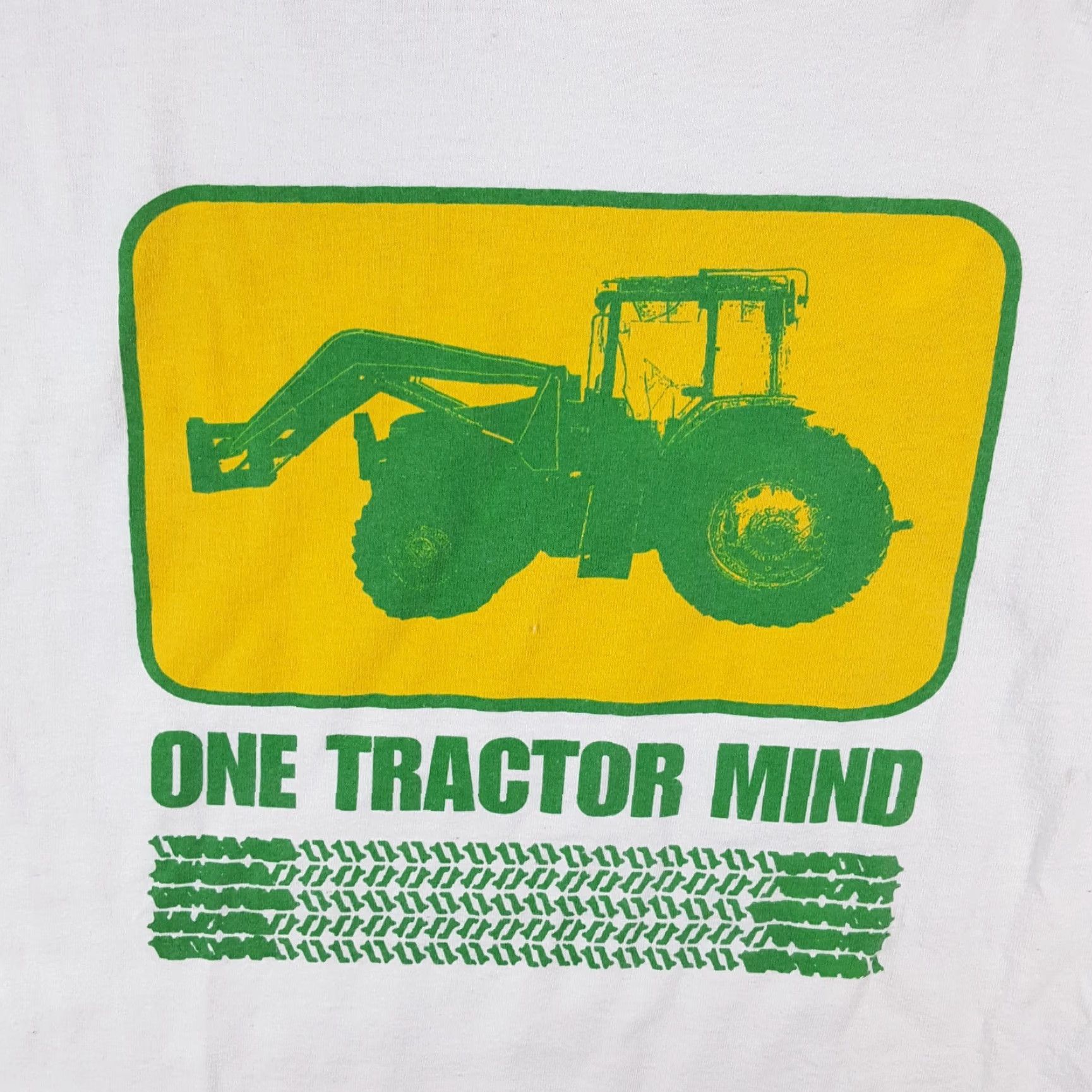 Delta VINTAGE John Deere T-Shirt Men's Large Retro 90s Farm Farmer Cotton Logo White Size US L / EU 52-54 / 3 - 2 Thumbnail
