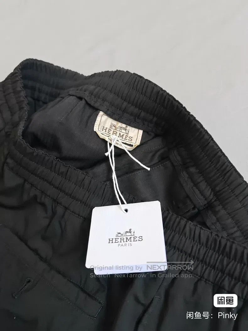 Hermes Hermes Men's black wool sweatpants, 98% virgin wool, side Size US 40 / EU 56 - 3 Thumbnail