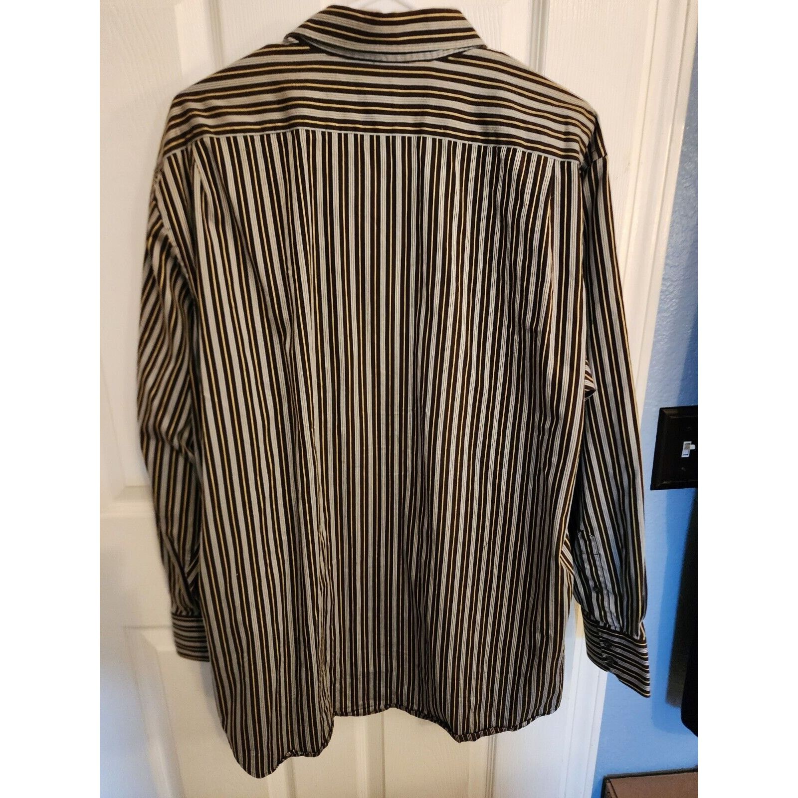 Lacoste Vtg Lacoste Classic Fit Mens 45 Striped Long Sleeve Shirt Size US XL / EU 56 / 4 - 5 Thumbnail