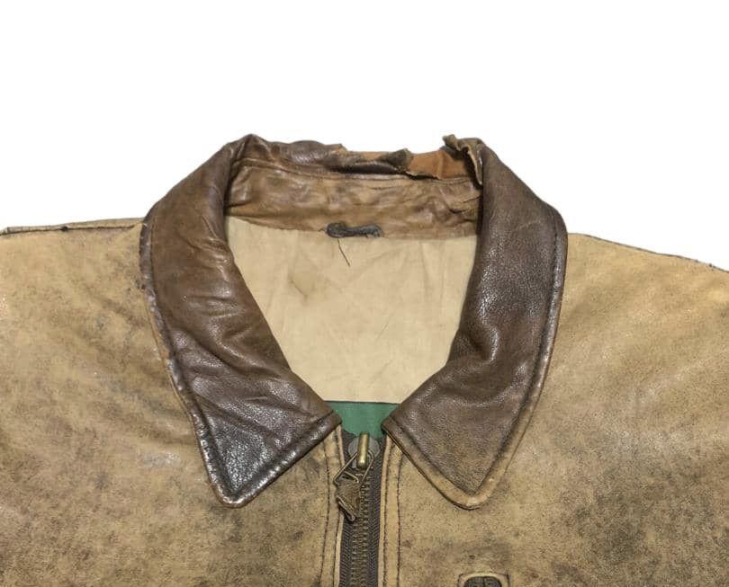 Vintage Trashed Vintage 80s Airbone Flight Bomber Leather Jacket Size US L / EU 52-54 / 3 - 5 Thumbnail