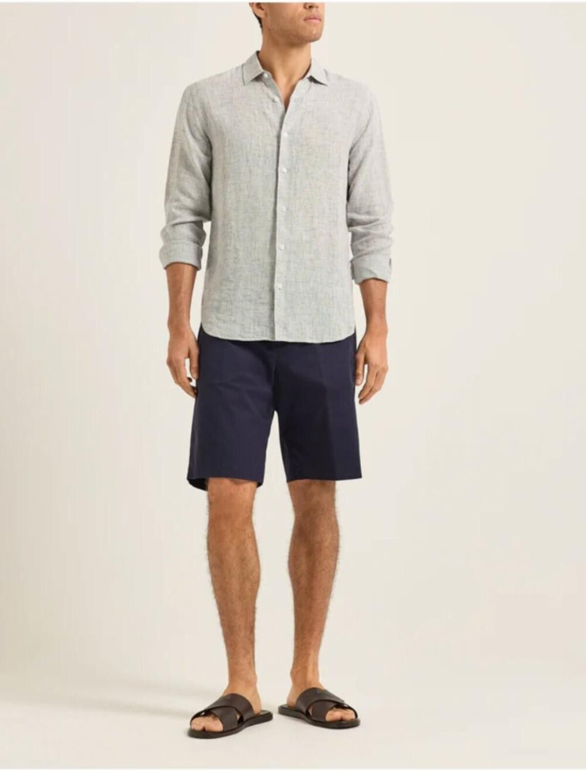 Orlebar Brown Orlebar Brown Giles Linen Tailored Fit Linen Shirt Size US S / EU 44-46 / 1 - 1 Thumbnail