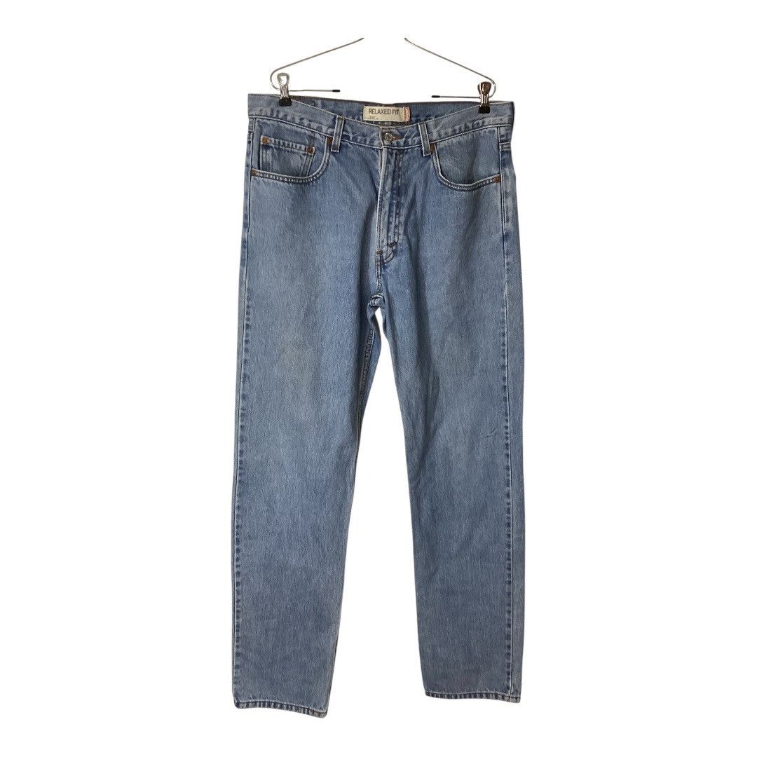 Levi's Levi's 550 Relaxed Fit Light Wash Denim Jeans Y2K Black Batw Size US 36 / EU 52 - 1 Thumbnail