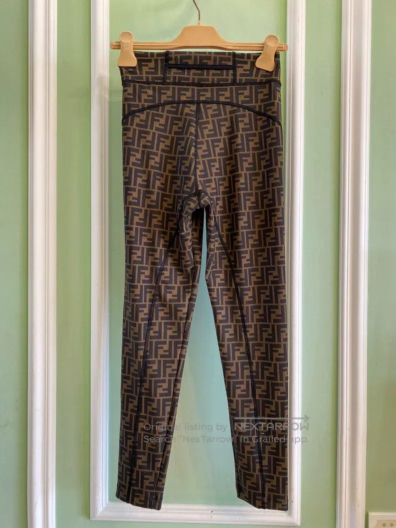 Fendi Fendi Monogram Full Print Logo, Tight Elastic Pants Size 26" / US 2 / IT 38 - 2 Thumbnail