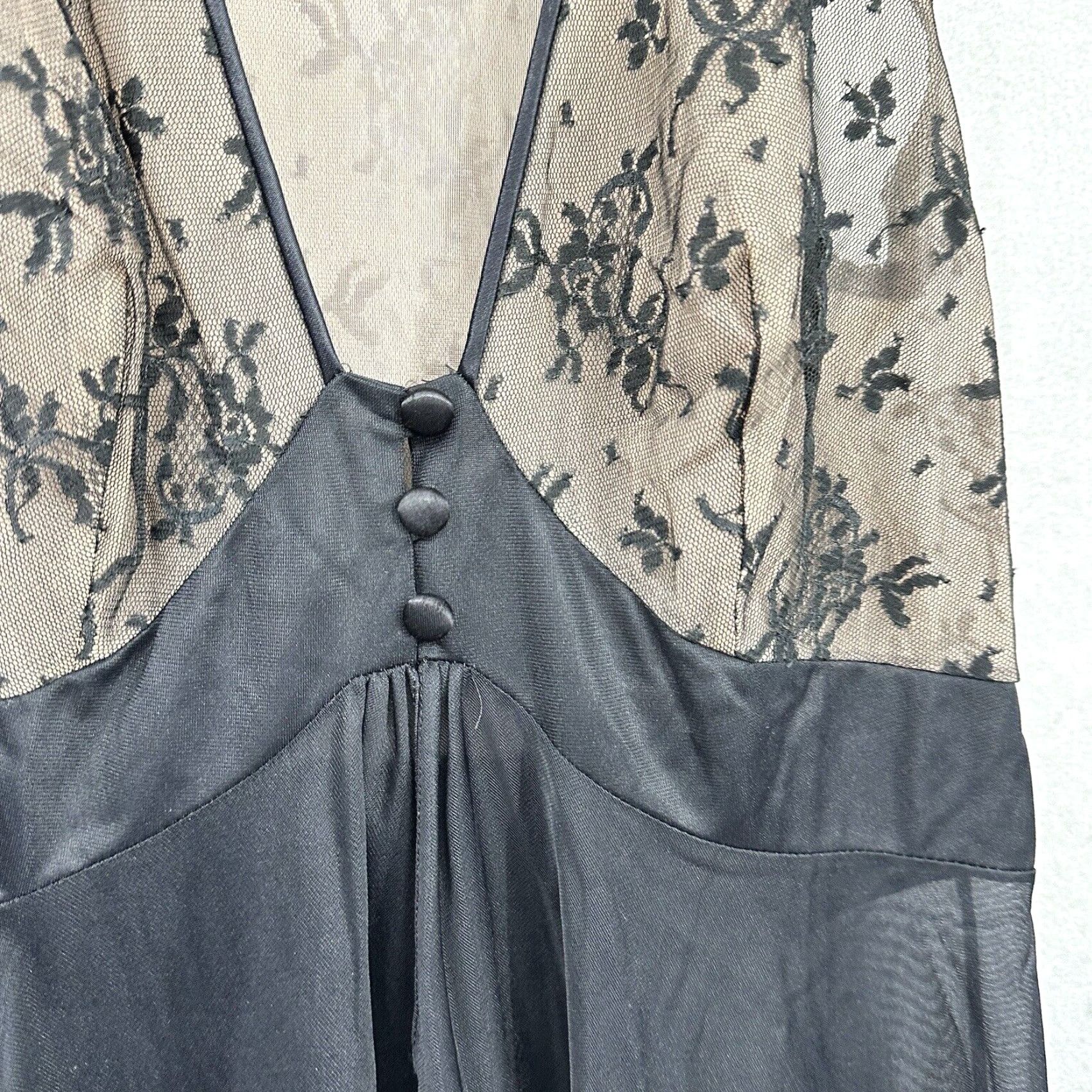 Vintage VINTAGE Lucie Ann Hollywood Nightgown Black Womens Small 1960s Pinup Glamour Size ONE SIZE - 6 Thumbnail