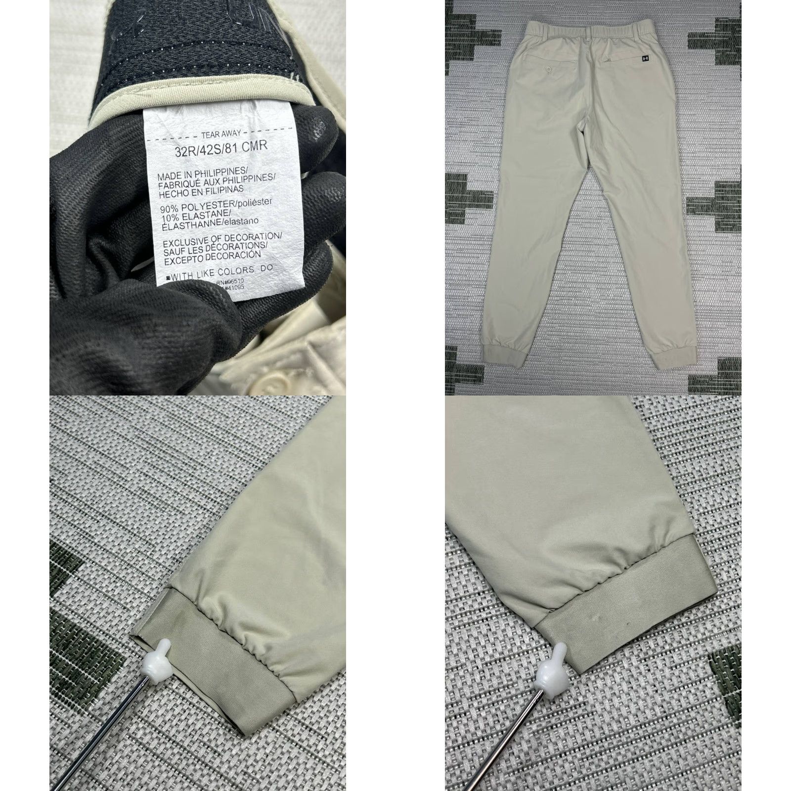 Under Armour Under Armour Jogger Pants Mens 32 Beige Stretch Mid Rise Tapered Leg Athleisure Pants Mens Beige Jogger Size US 32 / EU 48 - 8 Thumbnail