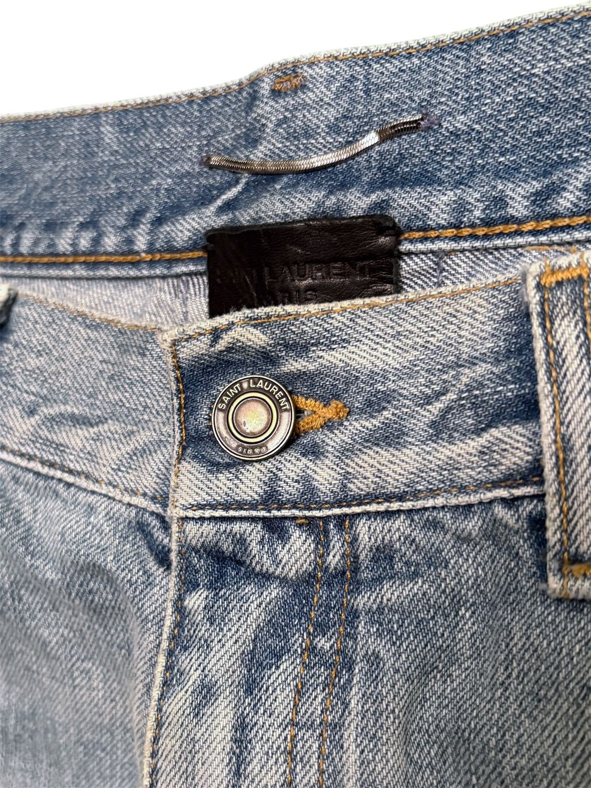 Saint Laurent Paris SS16 Surf Sound Knee Repair Denim Size US 32 / EU 48 - 6 Thumbnail