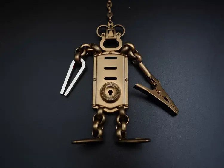 Prada Prada 04SS Robot Bag Charm Keychain-2505 Size ONE SIZE - 3 Thumbnail