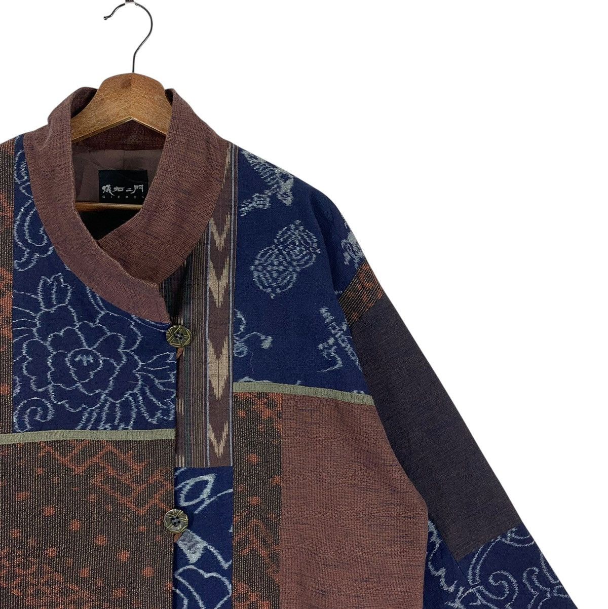 Japanese Brand Giemon Kurume Traditional Fabric-Kasuri Japanese Patchwork Size US M / EU 48-50 / 2 - 4 Thumbnail