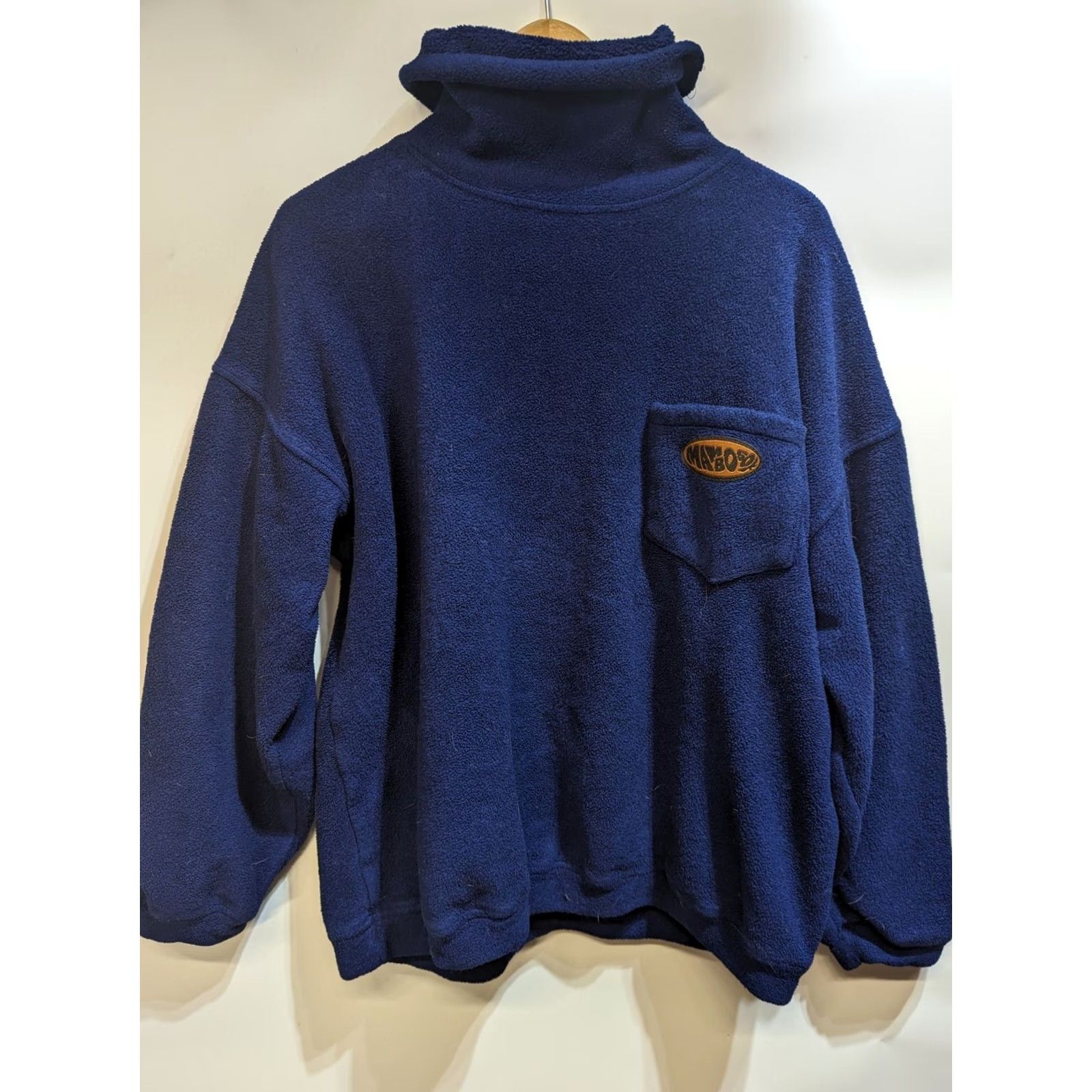 Vintage VINTAGE MAMBOSOK Fleece Sweater Turtleneck Unisex Adults XL Blue Synchilla Winter Pullover Apres ski 90s Modern? Size US XL / EU 56 / 4 - 2 Thumbnail