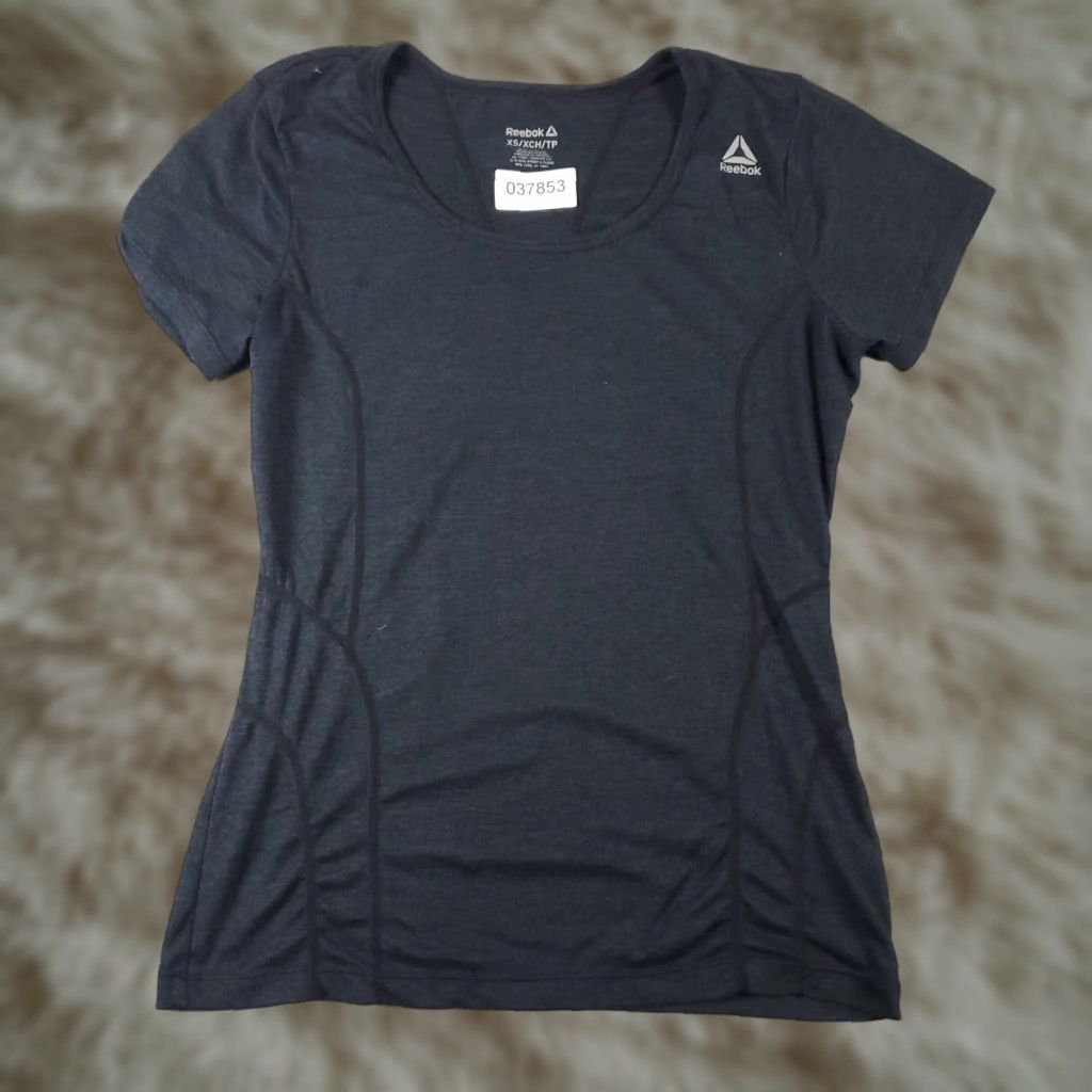 Reebok VINTAGE Reebok Womens T-Shirt XS Gray Casual Activewear Short Sleeve Cotton Blend Sports Size XS / US 0-2 / IT 36-38 - 1 Thumbnail