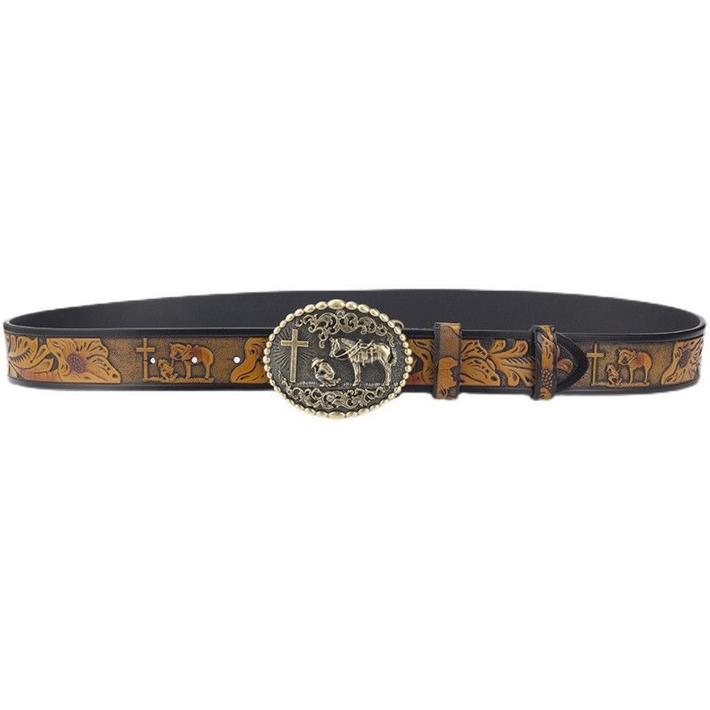 Designer Vintage Vintage Belt Riveted Belts Menswear Accessories Size ONE SIZE - 5 Thumbnail