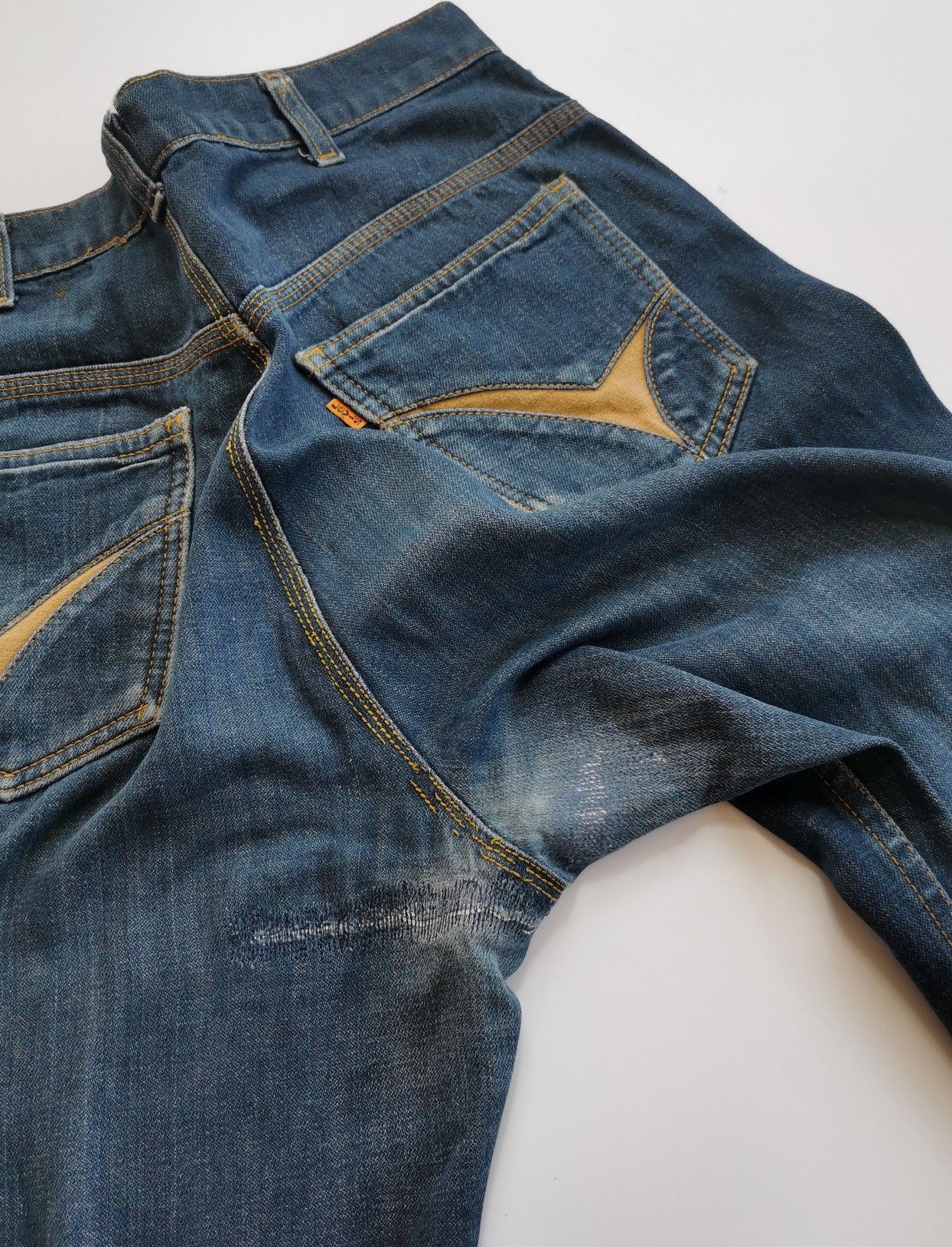 Levi's Flared Vintage 70s Levis Fresh Produce Hippie Jeans Size US 30 / EU 46 - 6 Thumbnail