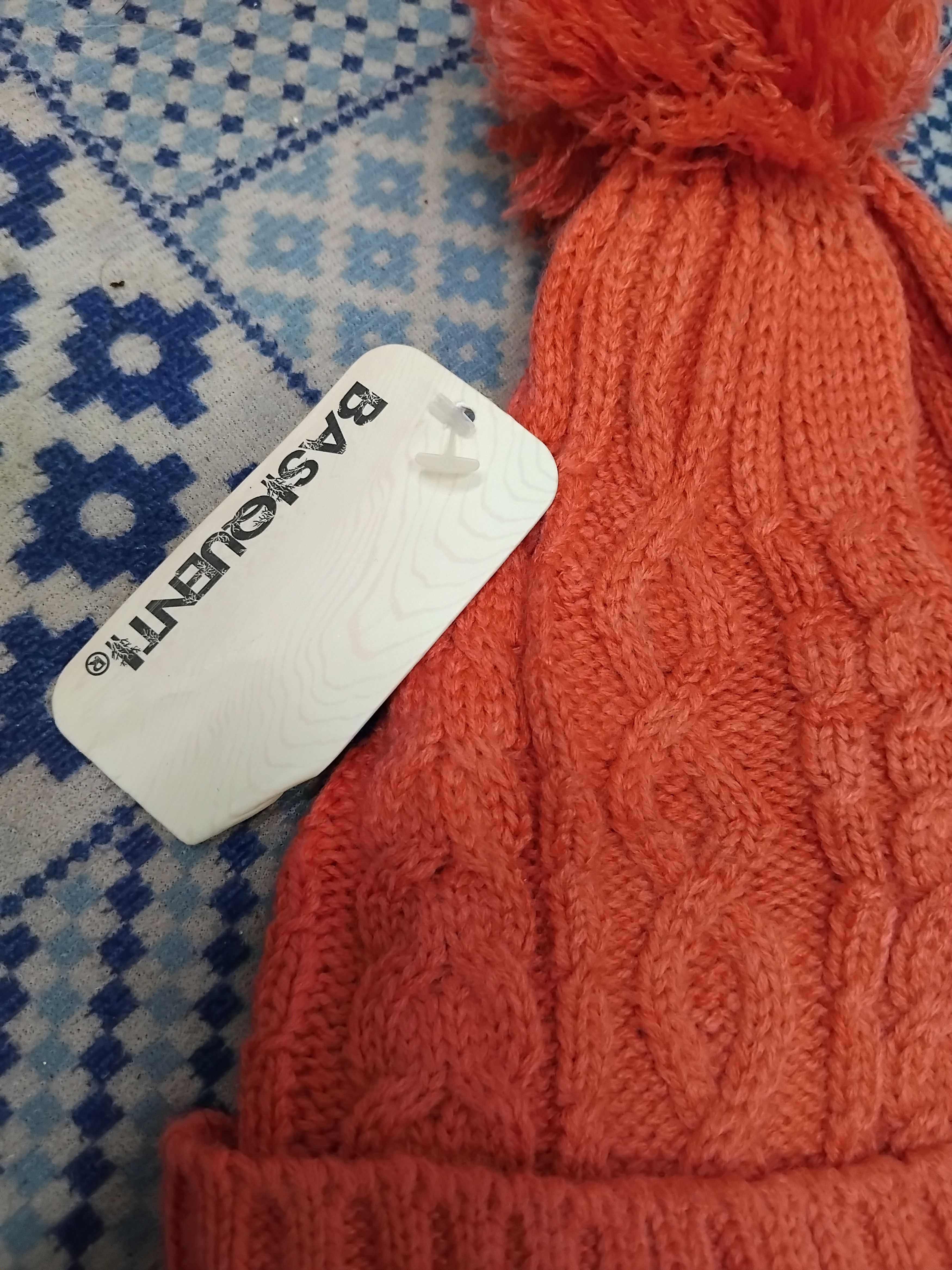 Japanese Brand 💥Basiquenti pink colour beanie hat Size ONE SIZE - 2 Thumbnail