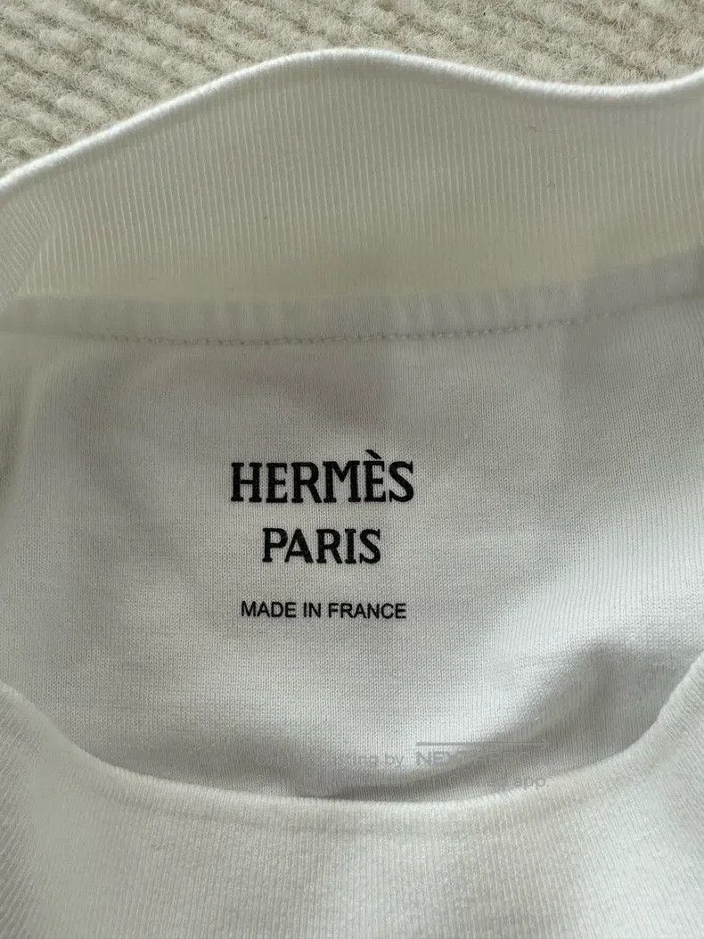 Hermes Hermes White Printed Short Sleeve T-Shirt Top Size XS / US 0-2 / IT 36-38 - 3 Thumbnail