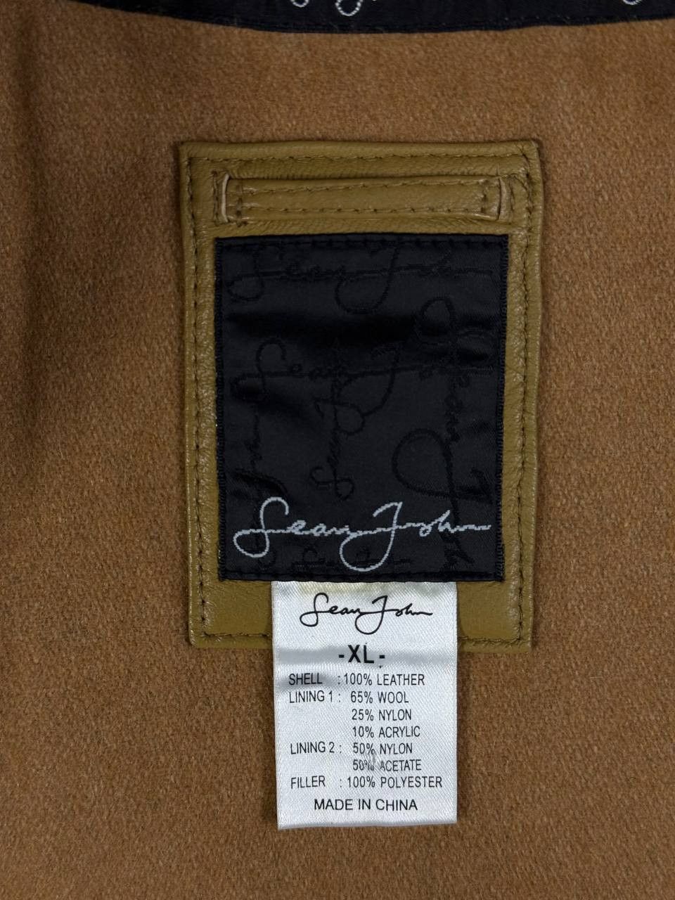 Sean John Sean John Leather Jacket 90s Y2K Signature Logo Bomber Size US XL / EU 56 / 4 - 10 Thumbnail