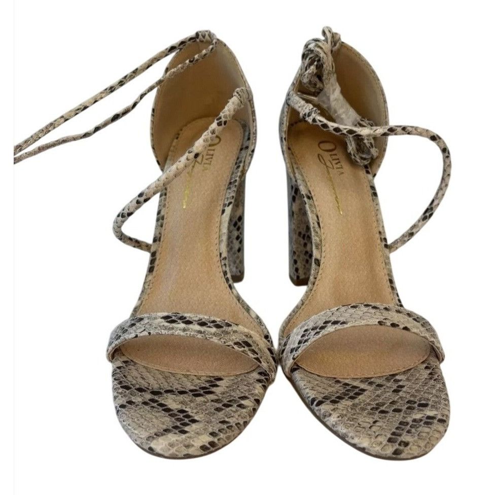 Other OLIVIA FERGUSON / Snake Laceup / Print / Block Heel / Sand Size US 6.5 / IT 36.5 - 3 Thumbnail